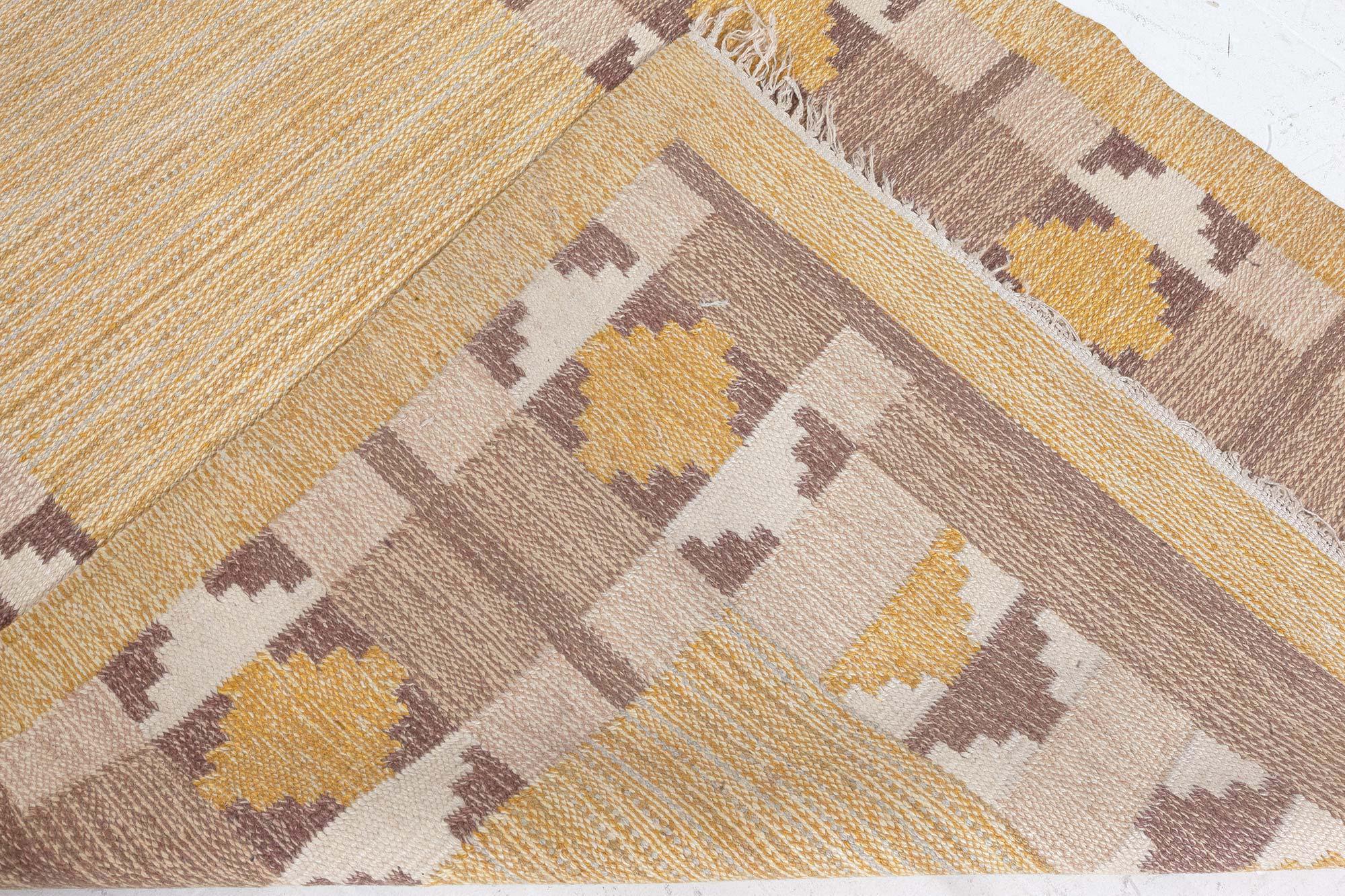 Doris Leslie Blau Vintage Swedish Flat Woven Rug Signed with Initial ...