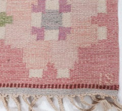 Doris Leslie Blau Vintage Swedish Floral Flatweave Carpet By Ingegerd Silow