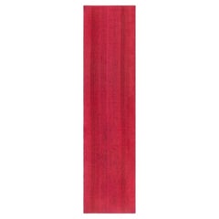 Doris Leslie Blau Vintage Swedish Fragment Runner in Red Tones
