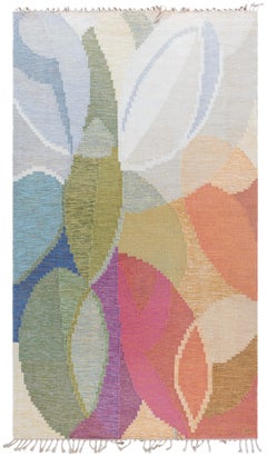 Doris Leslie Blau Vintage Swedish Light Beige Flatweave Rug By Ingegerd Silow