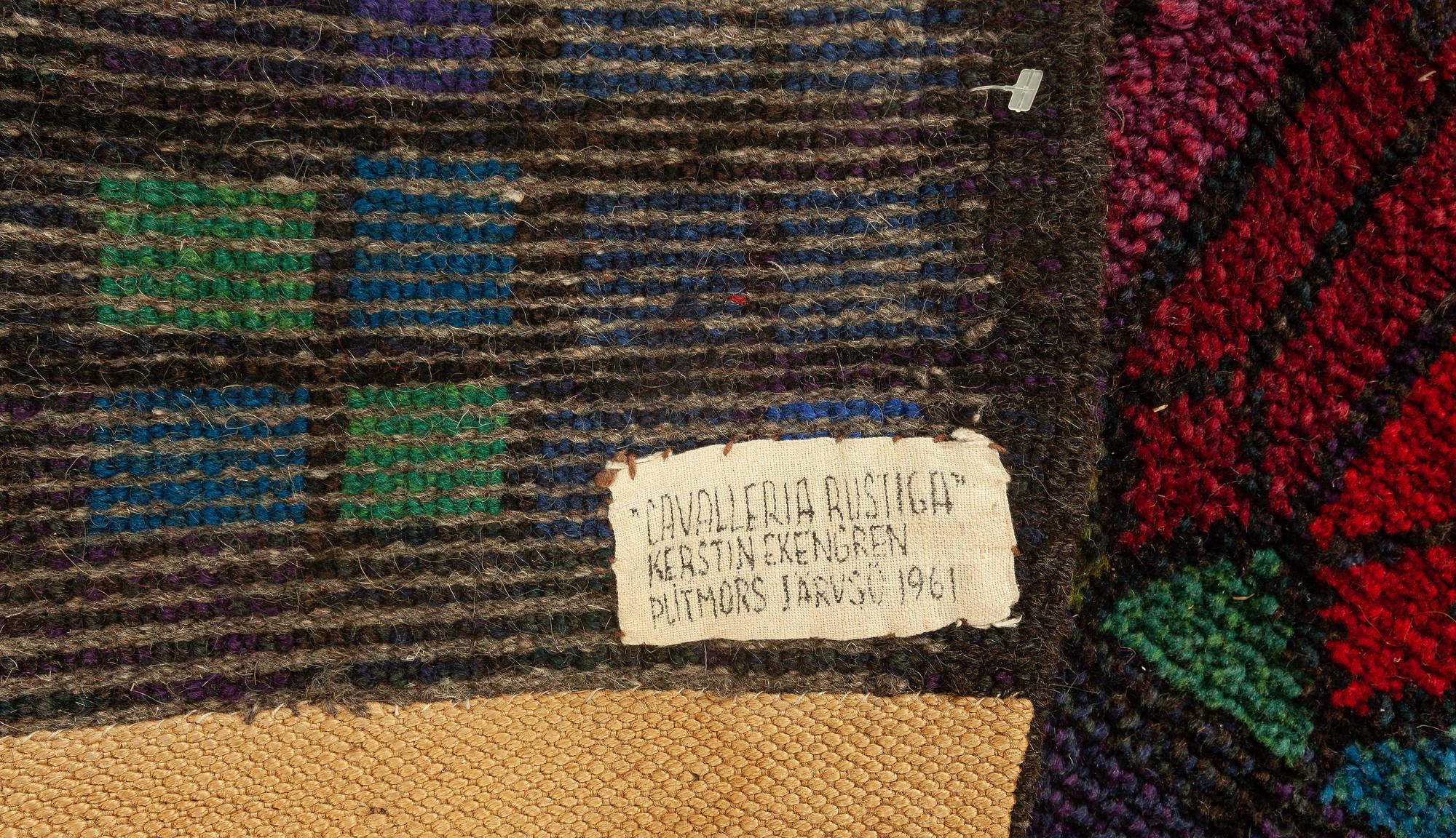 Doris Leslie Blau Vintage Swedish Pile Rug by Kerstin Ekengren For Sale 2