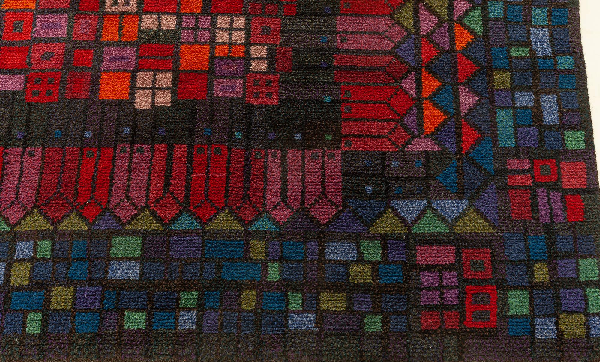 Doris Leslie Blau Vintage Swedish Pile Rug by Kerstin Ekengren In Good Condition For Sale In New York, NY