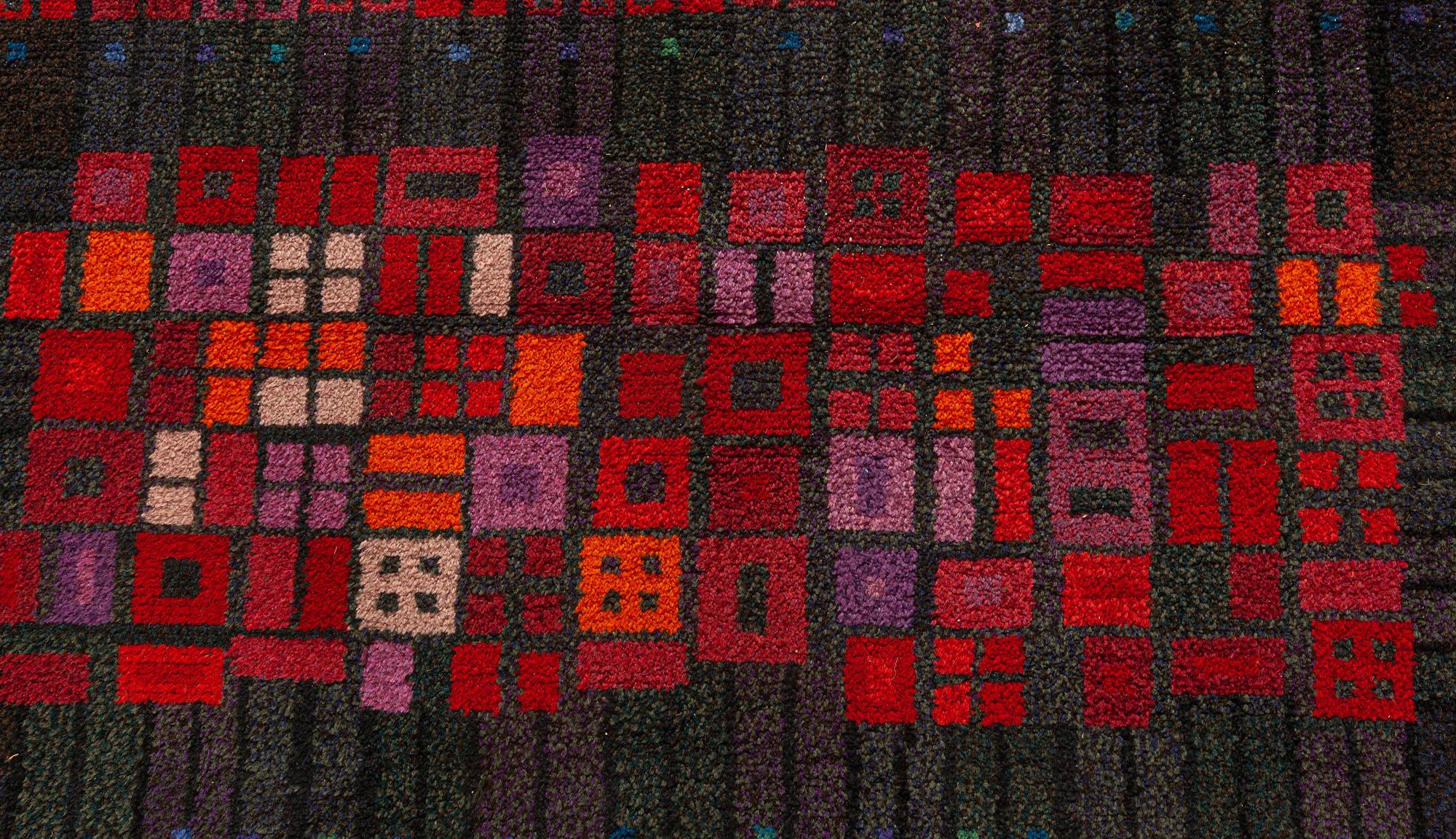 Doris Leslie Blau Vintage Swedish Pile Rug by Kerstin Ekengren In Good Condition For Sale In New York, NY