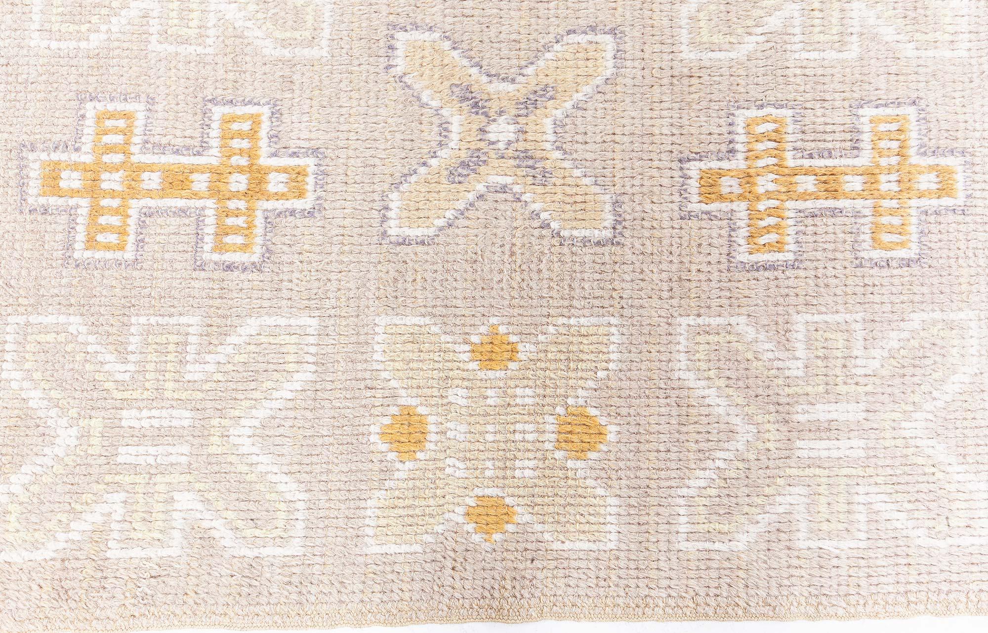 Mid-Century Modern Doris Leslie Blau Vintage Swedish Pile Rug For Sale