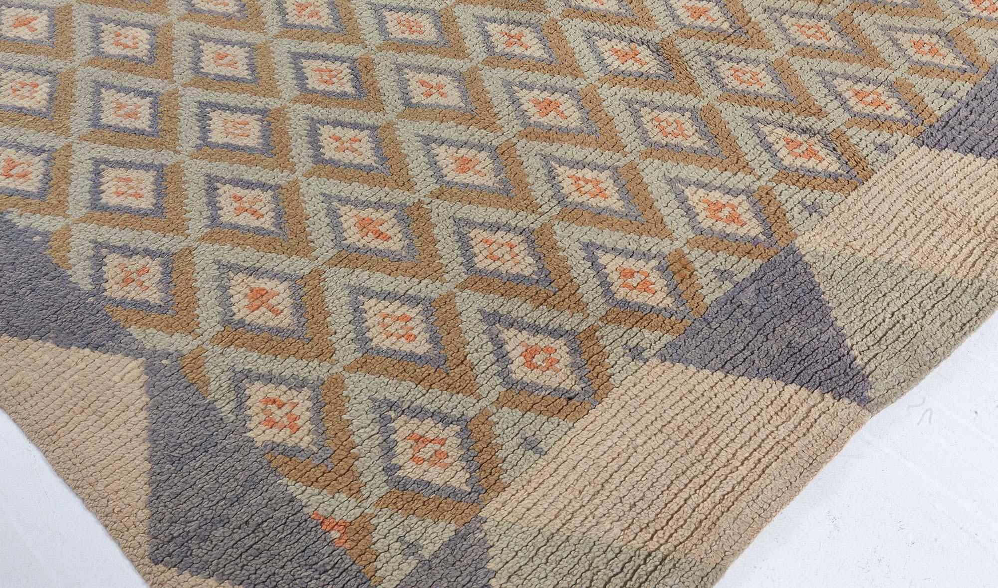 Scandinavo Tappeto Doris Leslie Blau con vello svedese vintage in vendita