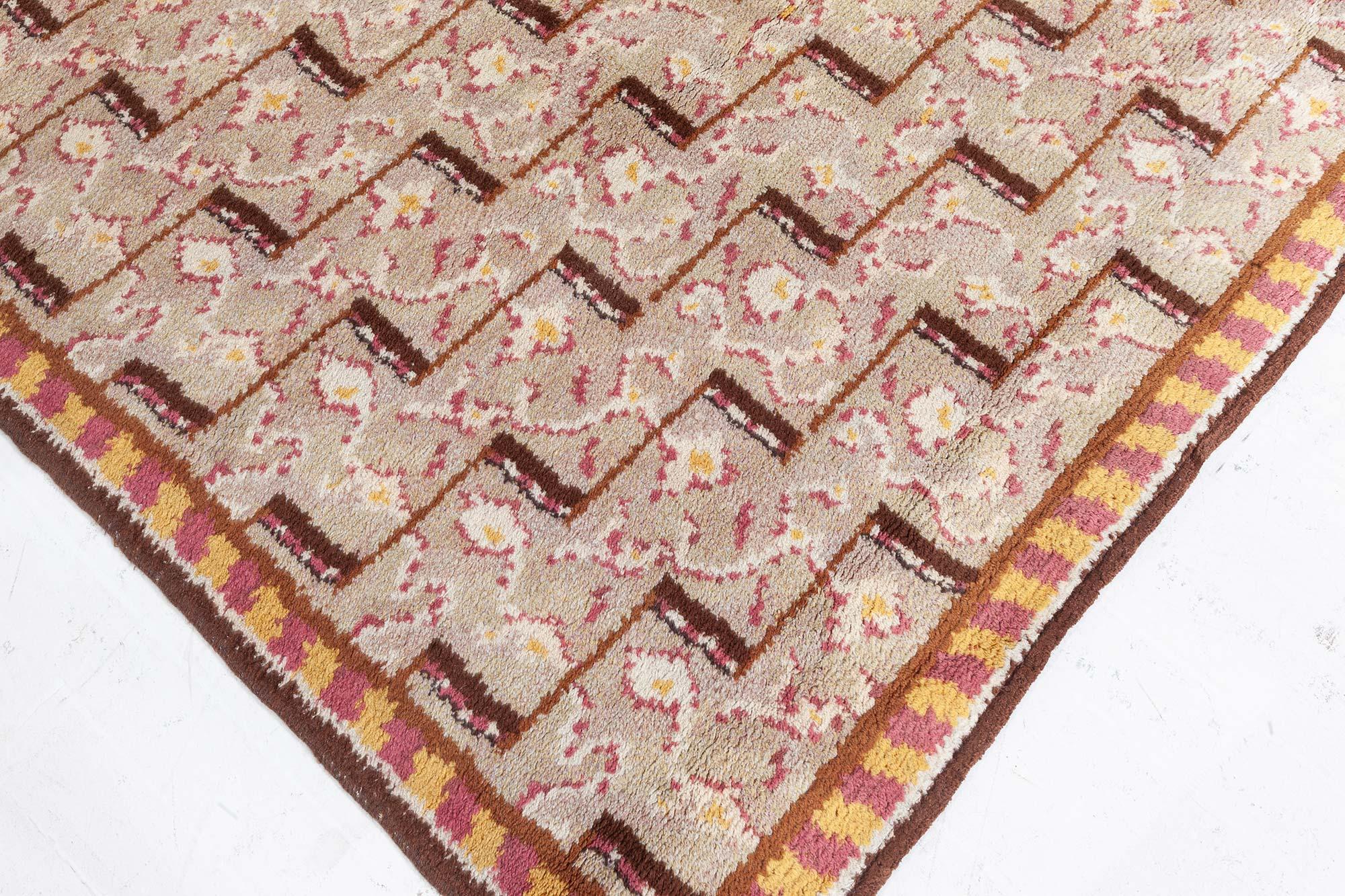 Wool Doris Leslie Blau Vintage Swedish Pile Rug For Sale