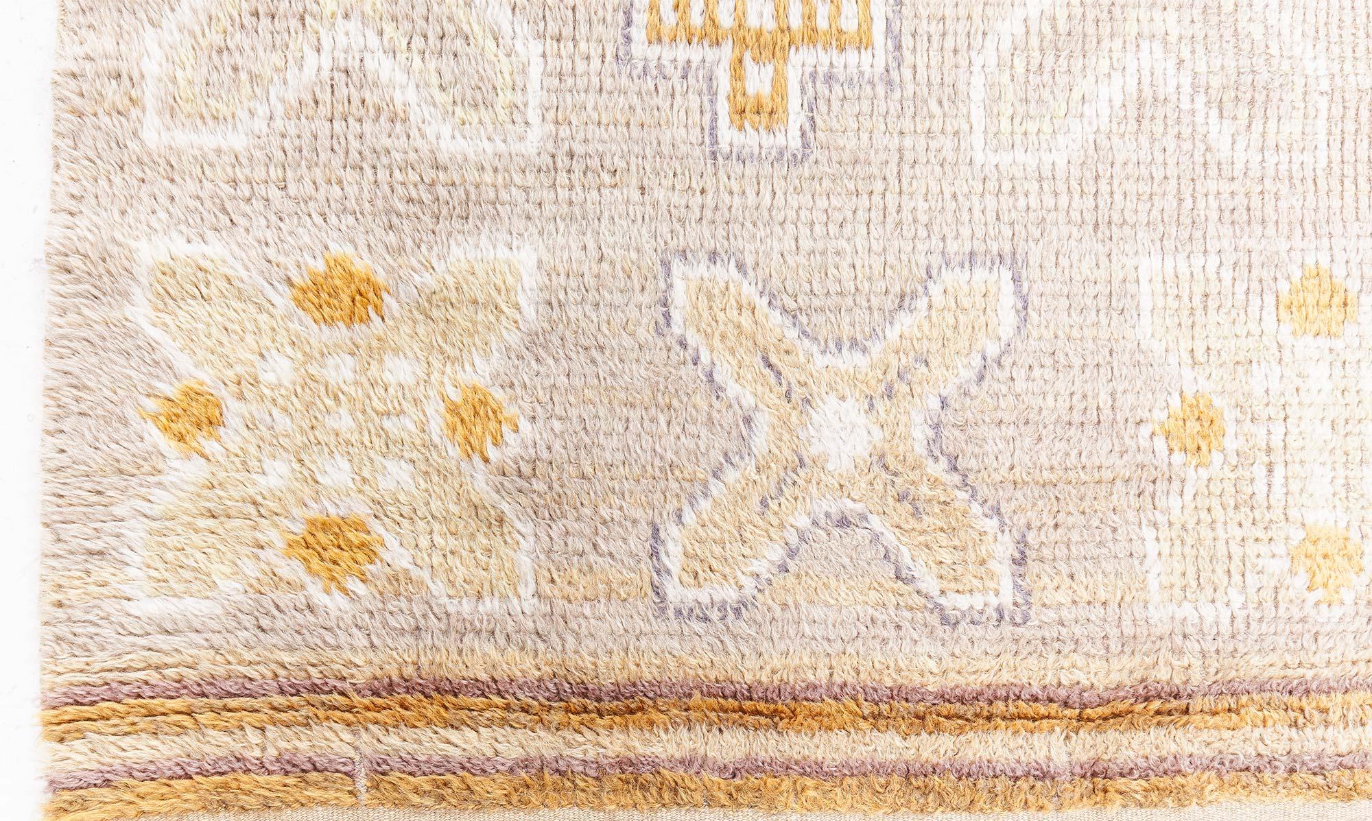 Hand-Knotted Doris Leslie Blau Vintage Swedish Pile Rug For Sale