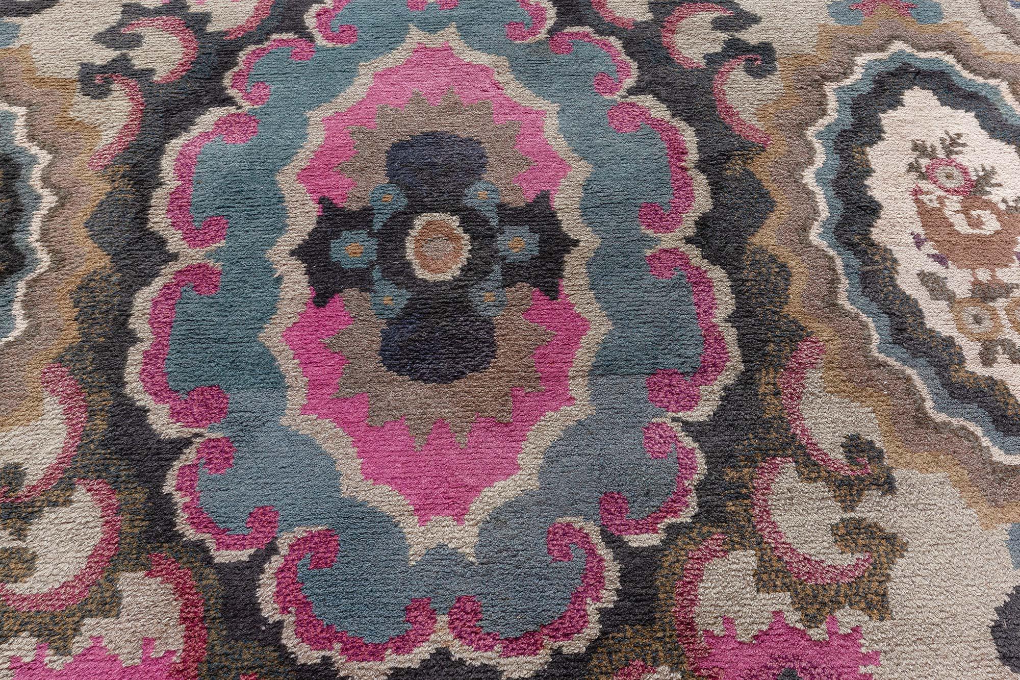 Doris Leslie Blau Vintage Swedish Pile Rug In Good Condition For Sale In New York, NY