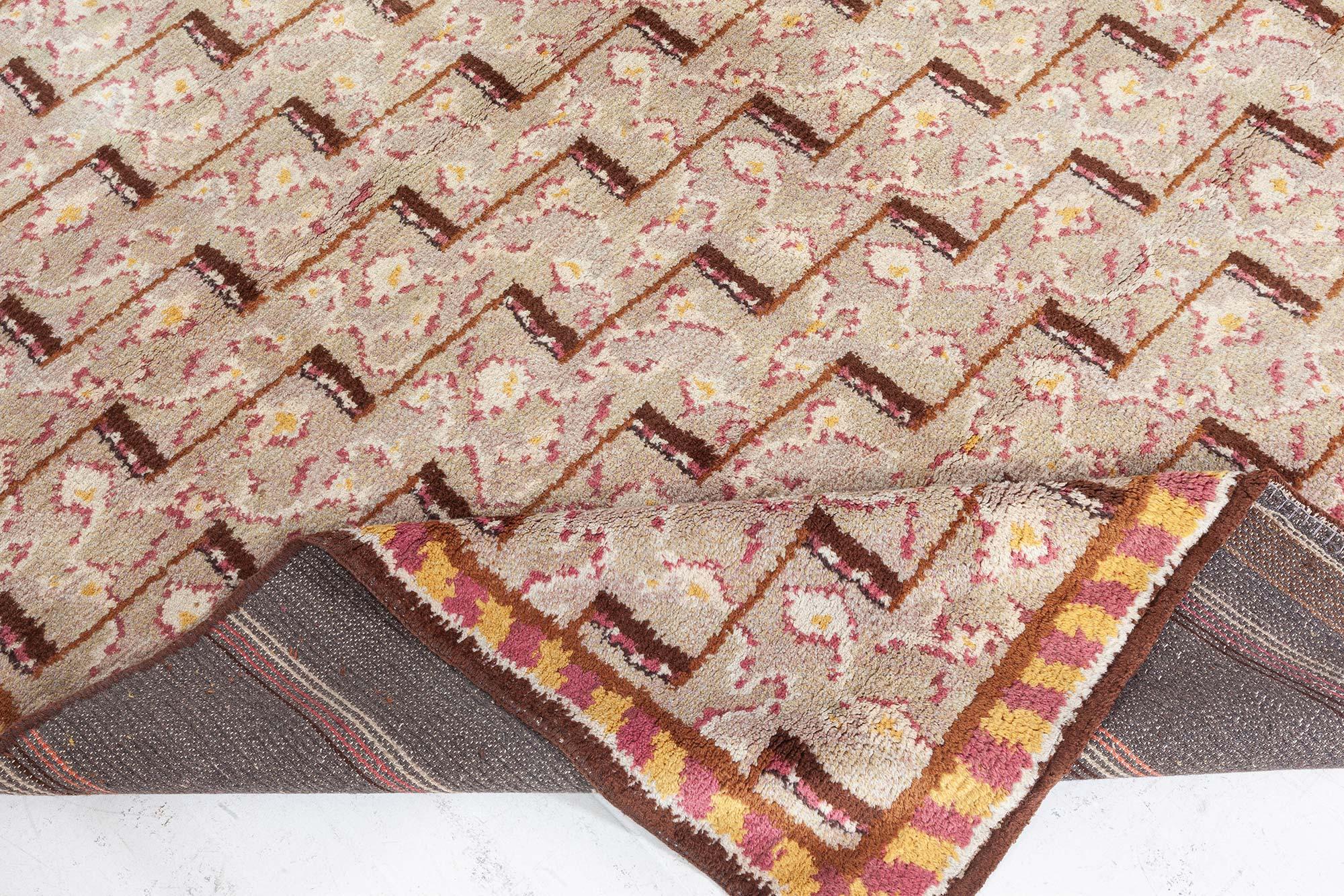 20th Century Doris Leslie Blau Vintage Swedish Pile Rug For Sale