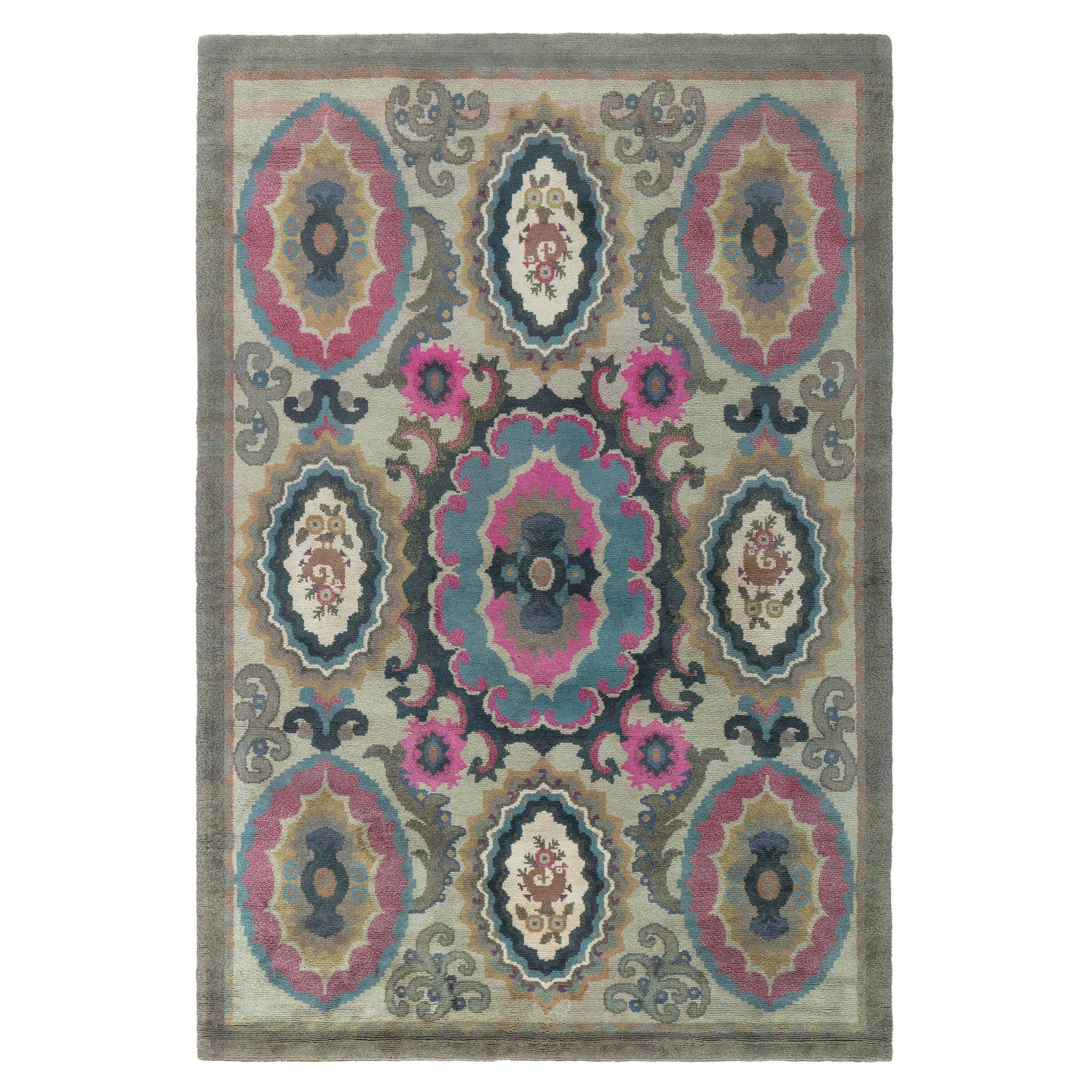 Tapis suédois vintage à poils Doris Leslie Blau