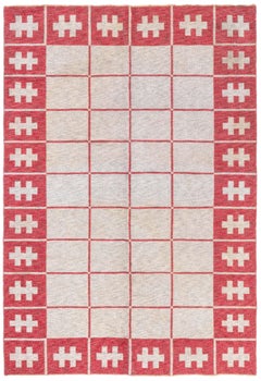 Doris Leslie Blau Vintage Swedish Reversible Flat-Weave Wool Rug