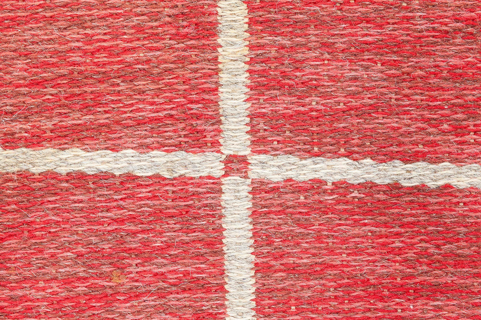 20th Century Doris Leslie Blau Vintage Swedish Reversible Flat-Weave Wool Rug For Sale