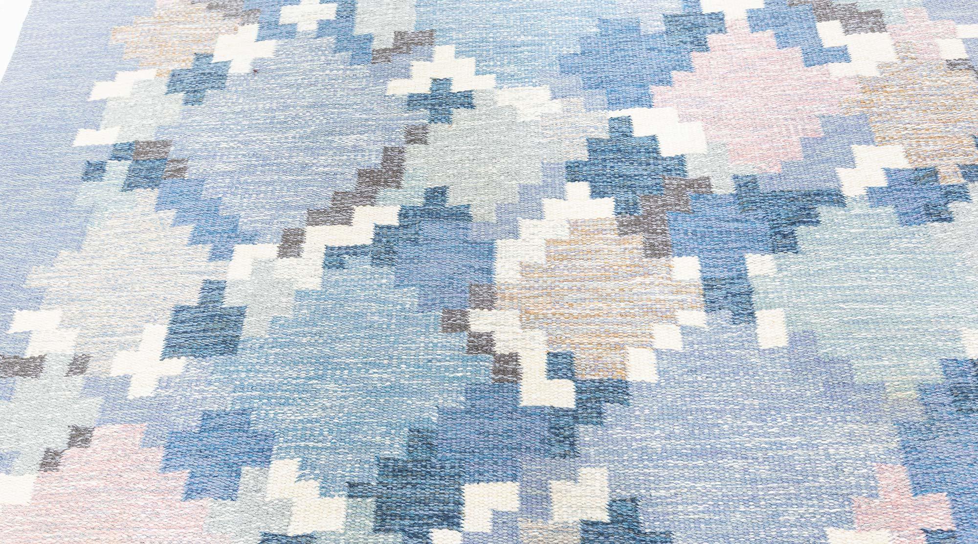 Doris Leslie Blau Vintage Swedish Rolakan Rug by Ingegerd Silow In Good Condition For Sale In New York, NY