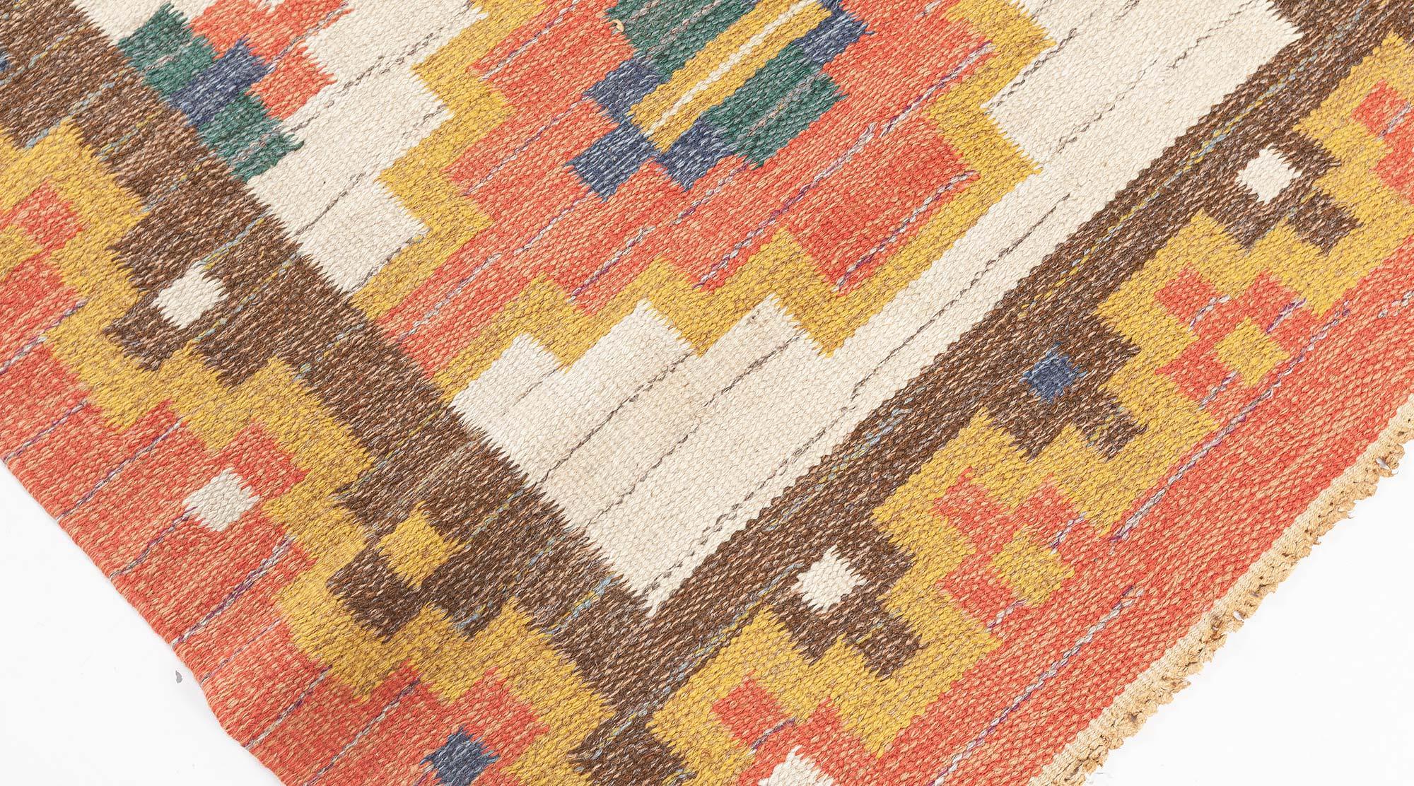 Mid-Century Modern Doris Leslie Blau Vintage Swedish Rolakan Runner by 'GK' For Sale