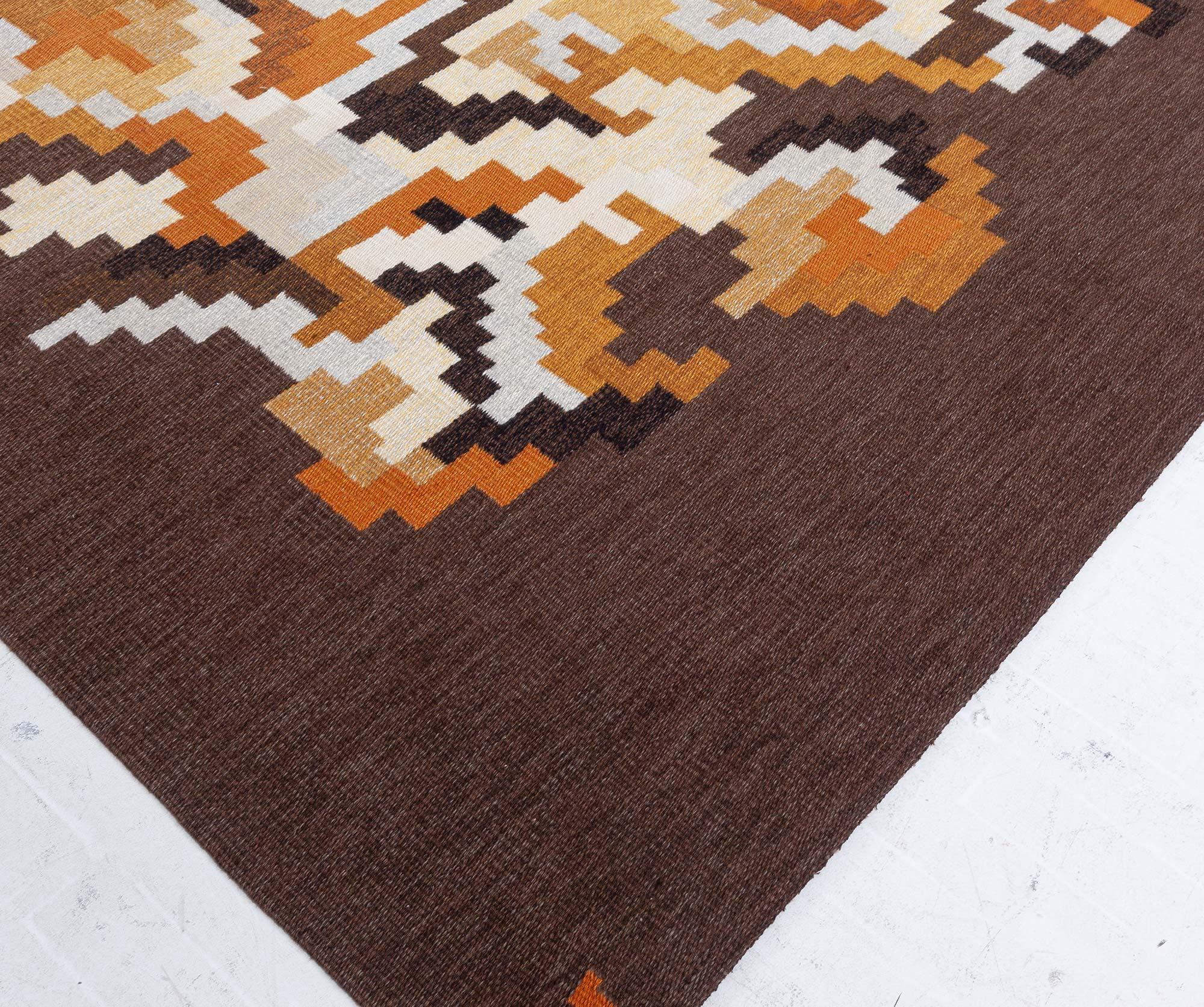 Hand-Woven Doris Leslie Blau Vintage Swedish Rug by Erik Lundberg (Vavangarden Eringsboda) For Sale