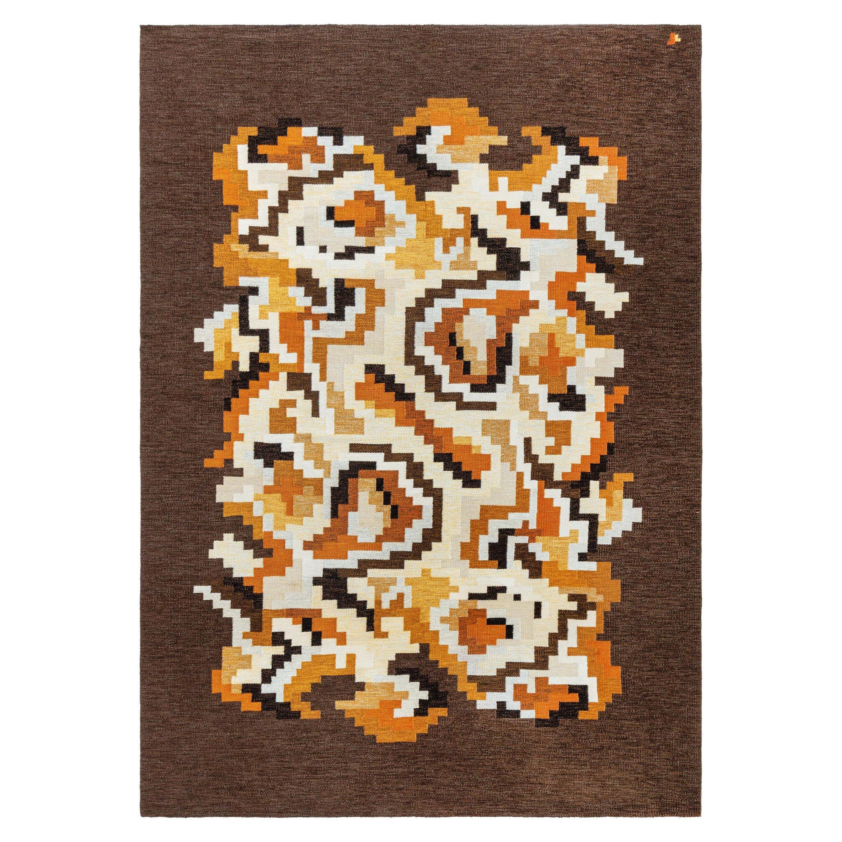 Doris Leslie Blau Vintage Swedish Rug by Erik Lundberg (Vavangarden Eringsboda)