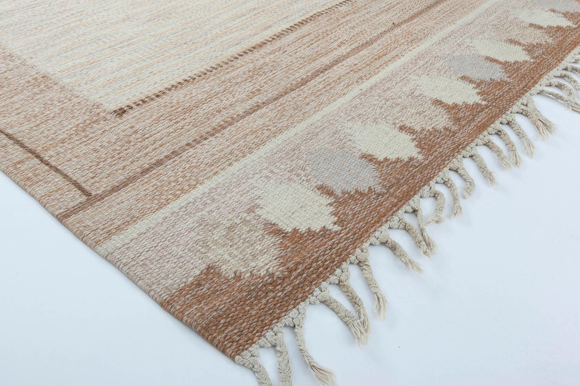 Mid-Century Modern Doris Leslie Blau Vintage Swedish Rug by Ingegerd Silow 'IS' For Sale