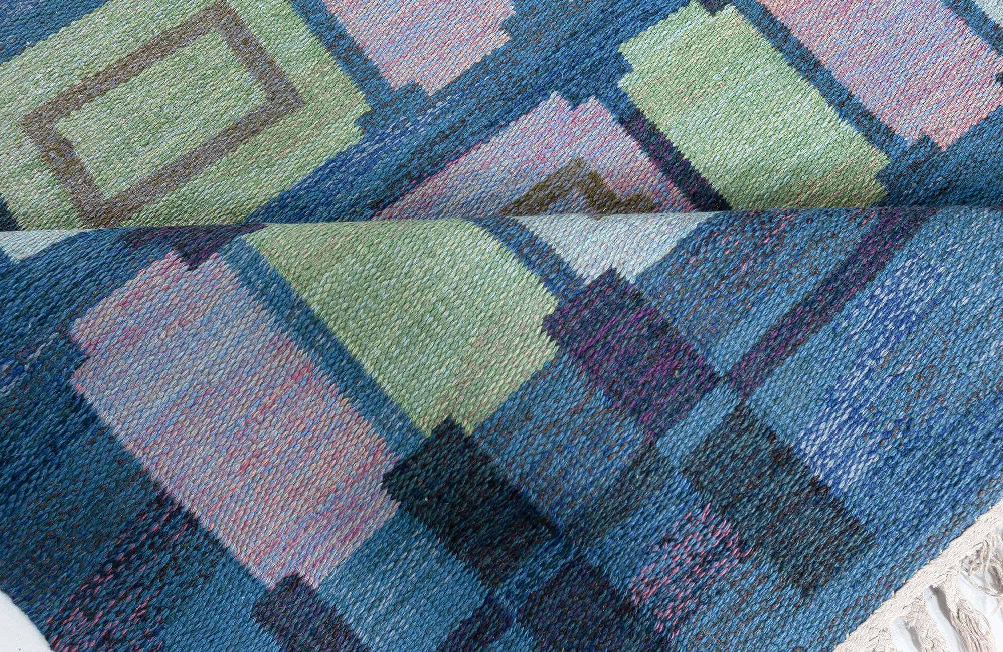 Vintage Swedish Flat Woven rug by Judith Johansson (Spice hall)
Size: 7'5