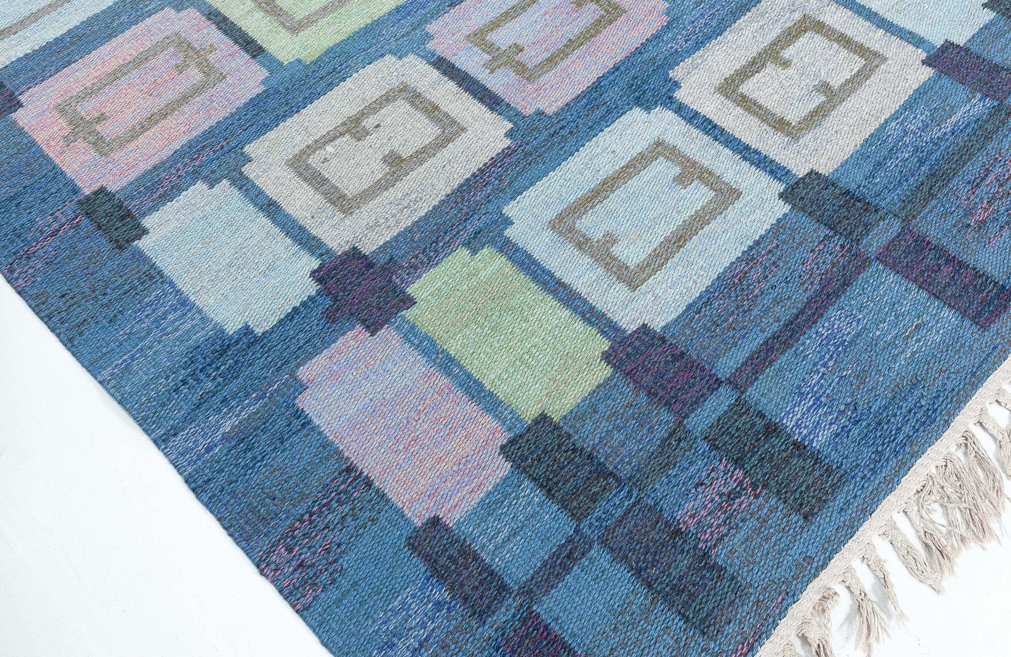 20th Century Doris Leslie Blau Vintage Swedish Rug by Judith Johansson Spice Hall For Sale
