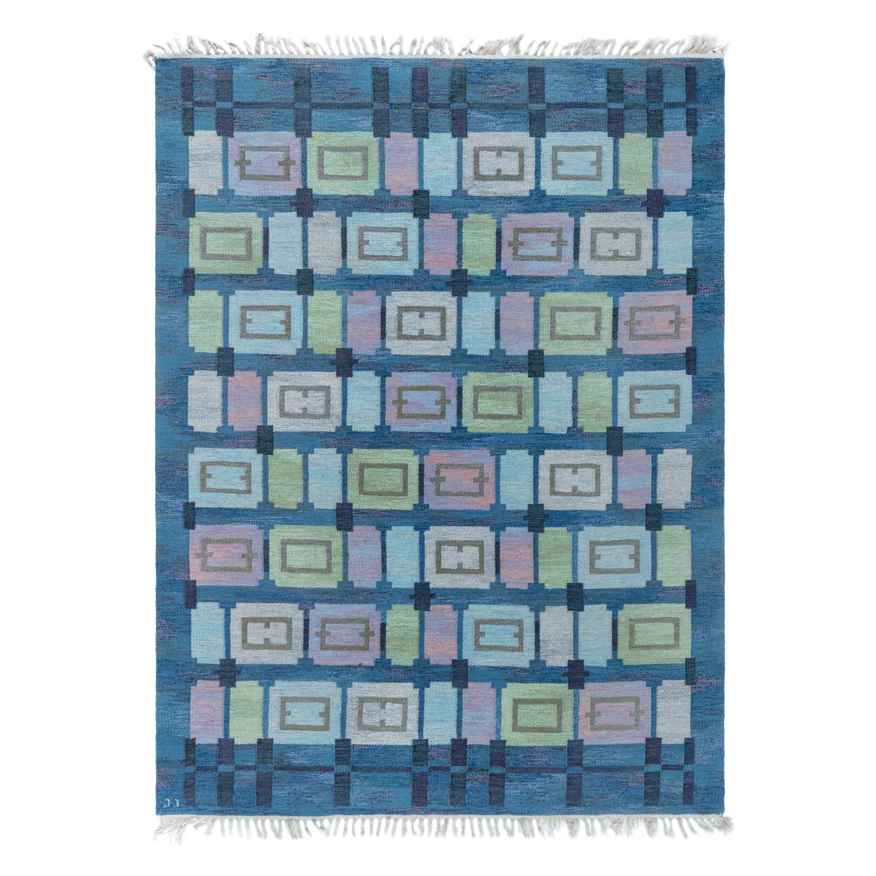 Doris Leslie Blau Vintage Swedish Rug by Judith Johansson Spice Hall For Sale