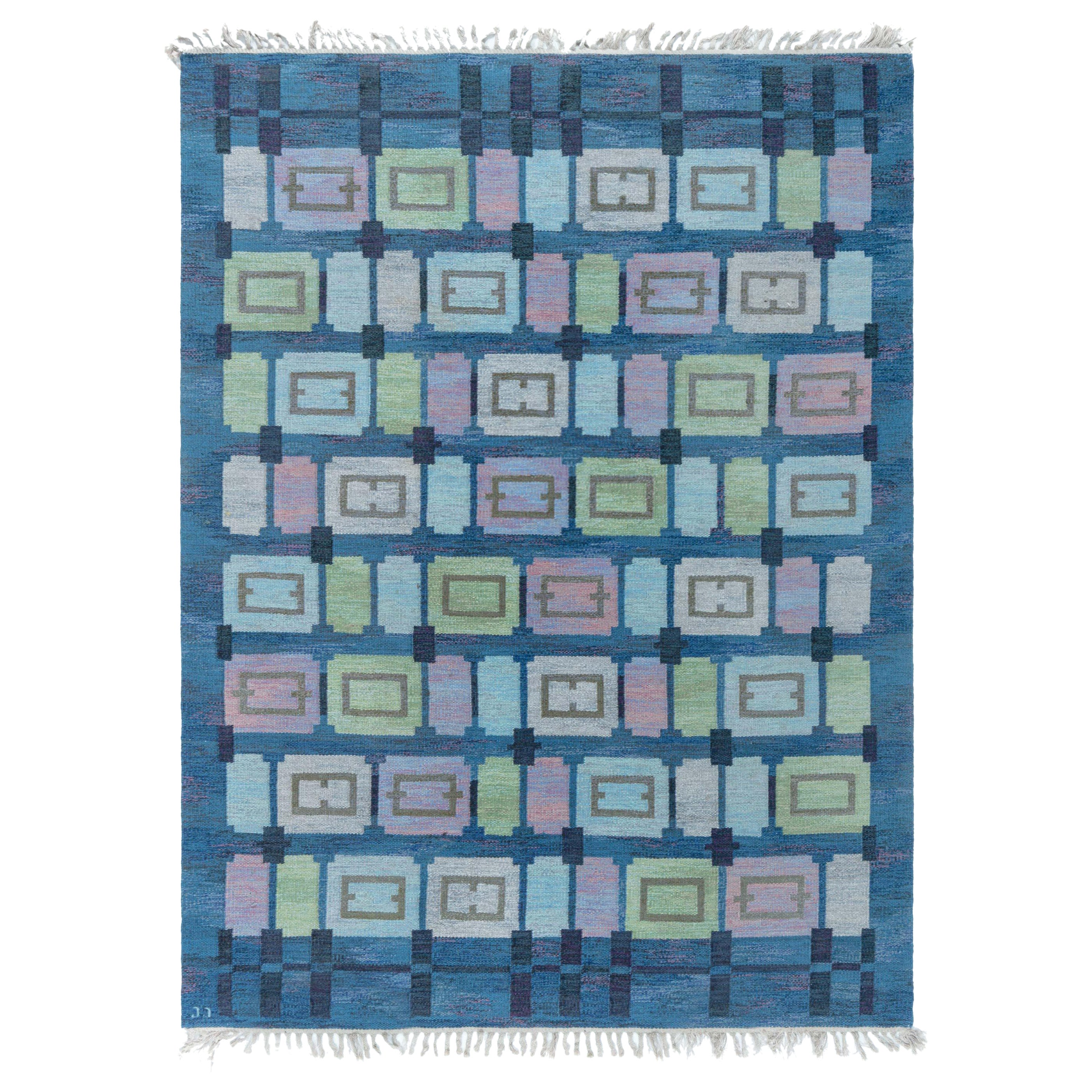 Doris Leslie Blau Vintage Swedish Rug by Judith Johansson Spice Hall For Sale