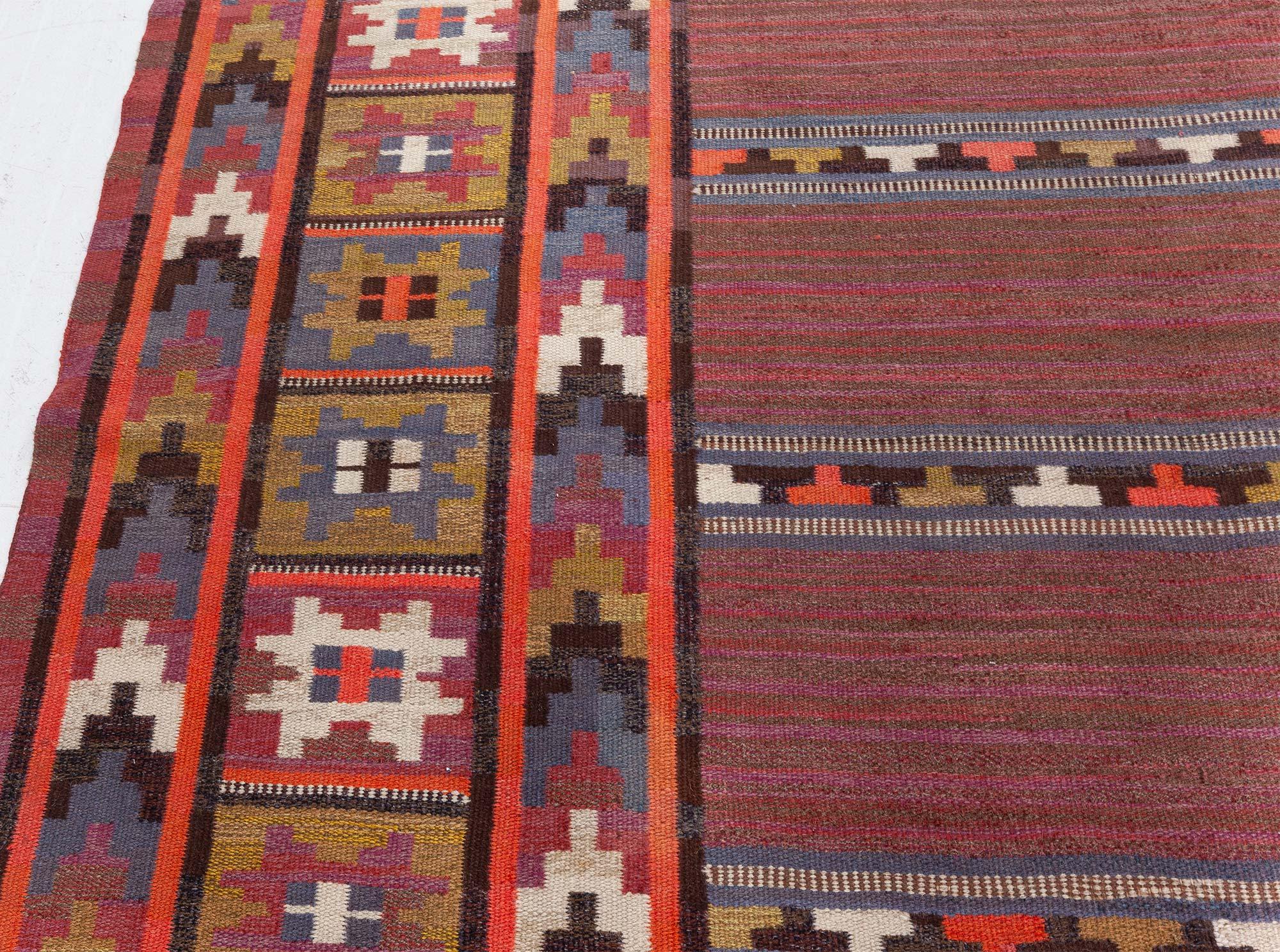 Hand-Woven Doris Leslie Blau Vintage Swedish Rug by Marta Mass Fjetterstrom For Sale