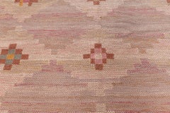 Doris Leslie Blauer schwedischer Vintage-Teppich