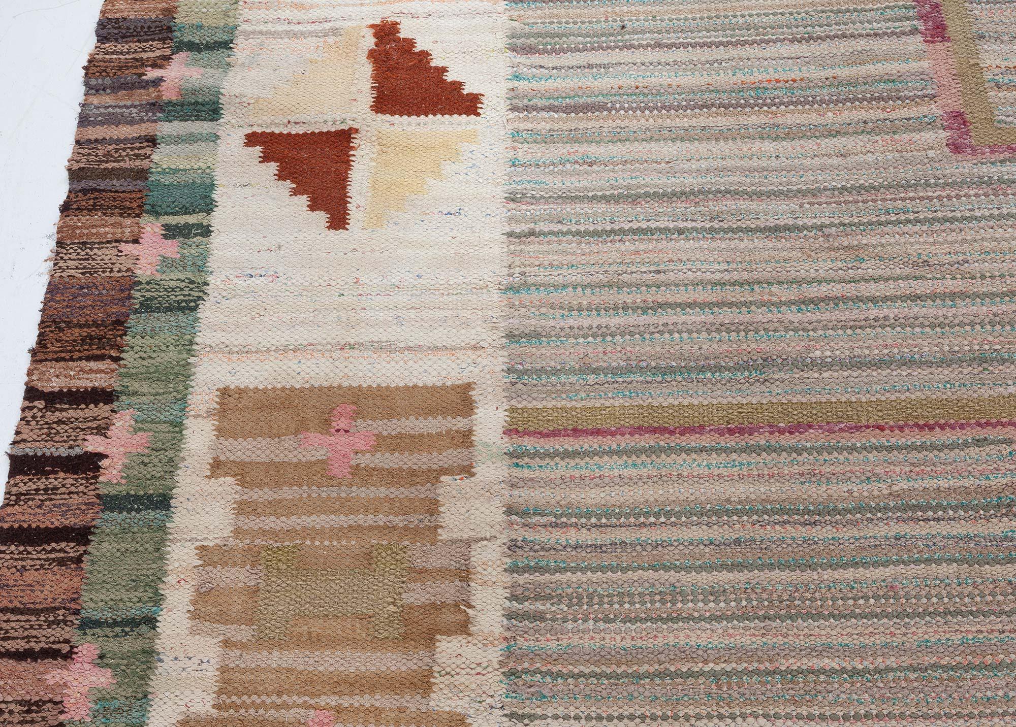 Mid-Century moderno Tappeto vintage svedese Doris Leslie Blau in vendita