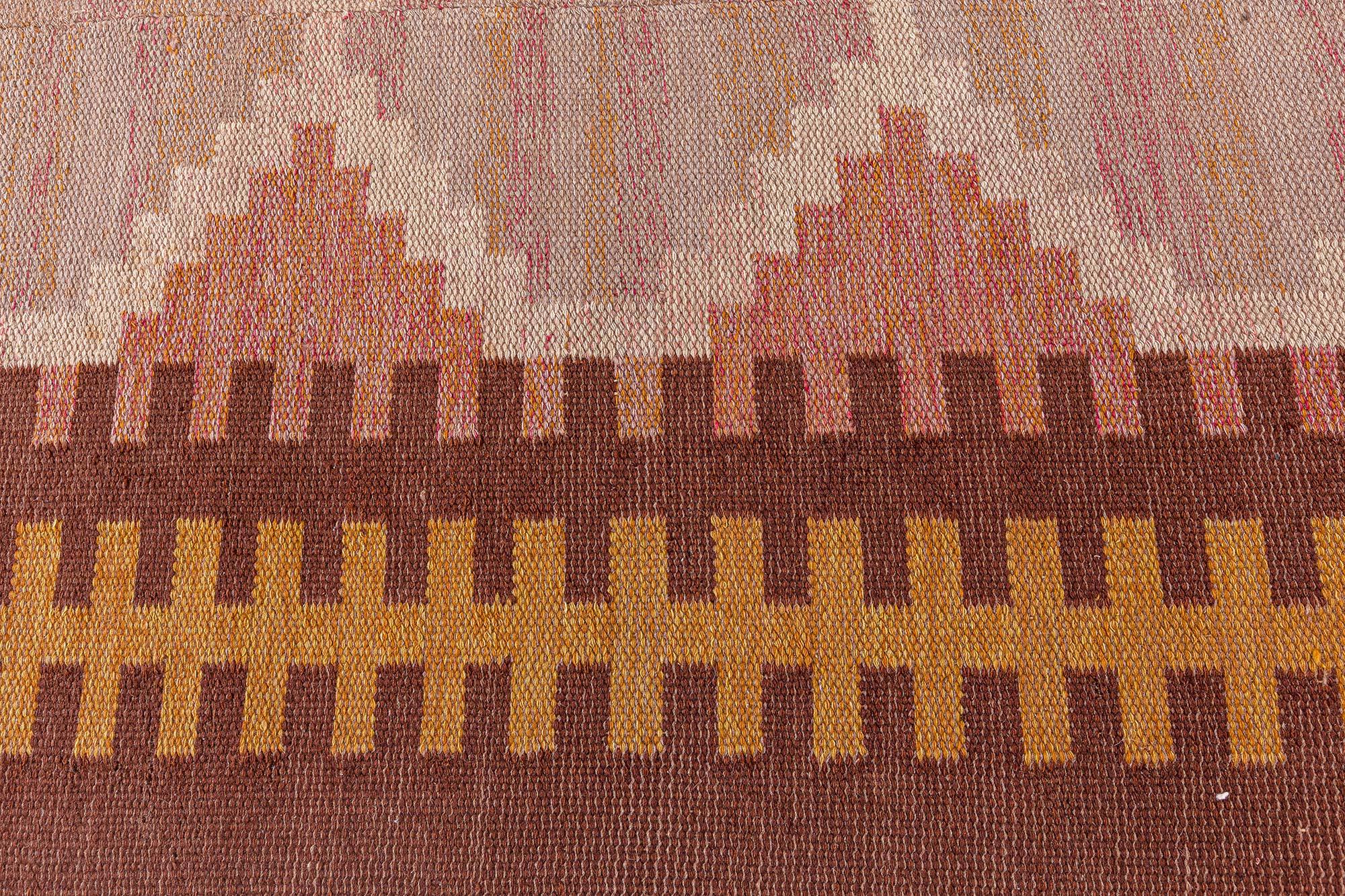 Mid-Century moderno Tappeto vintage svedese Doris Leslie Blau in vendita