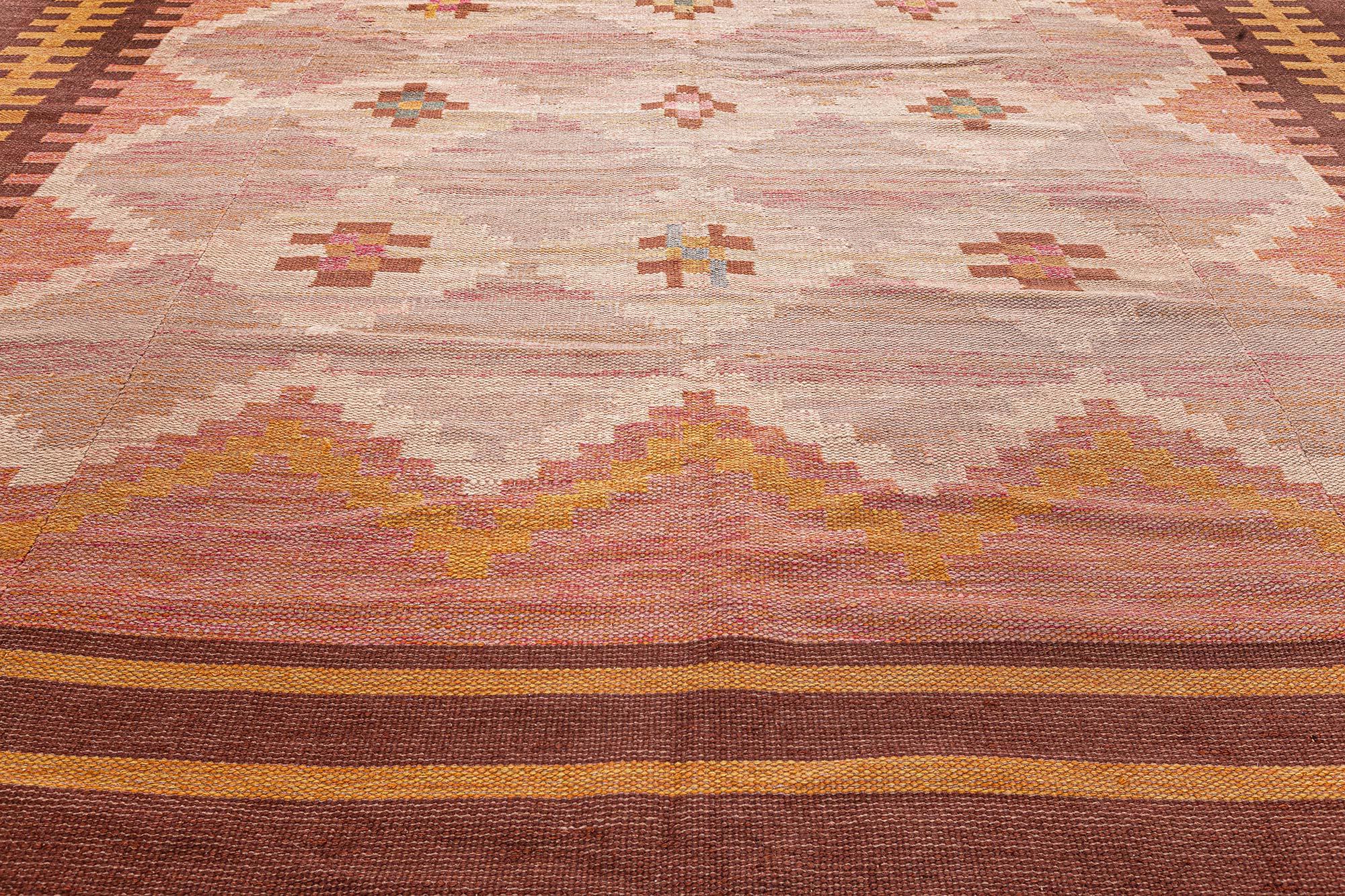 Hand-Woven Doris Leslie Blau Vintage Swedish Rug For Sale