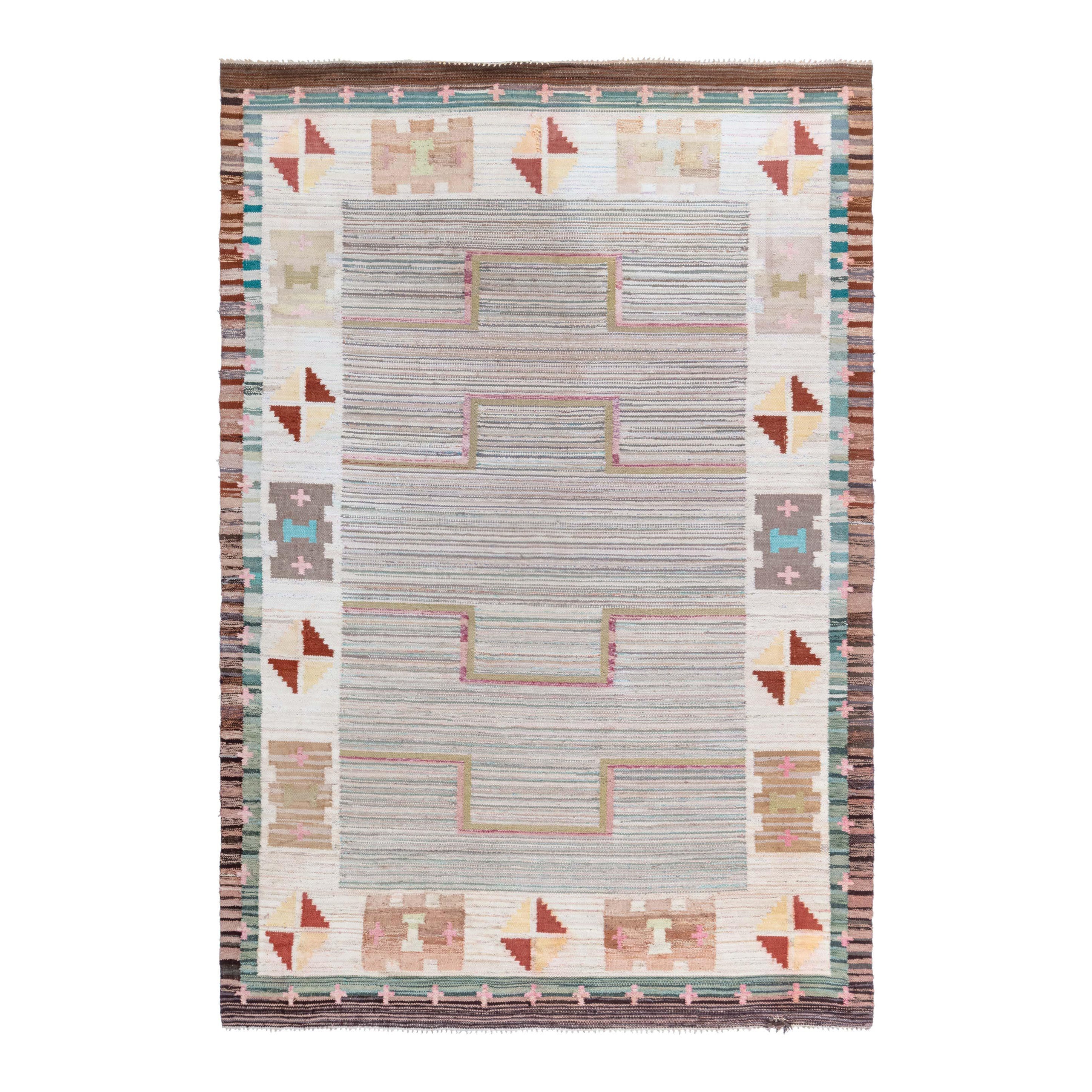 Tappeto vintage svedese Doris Leslie Blau in vendita