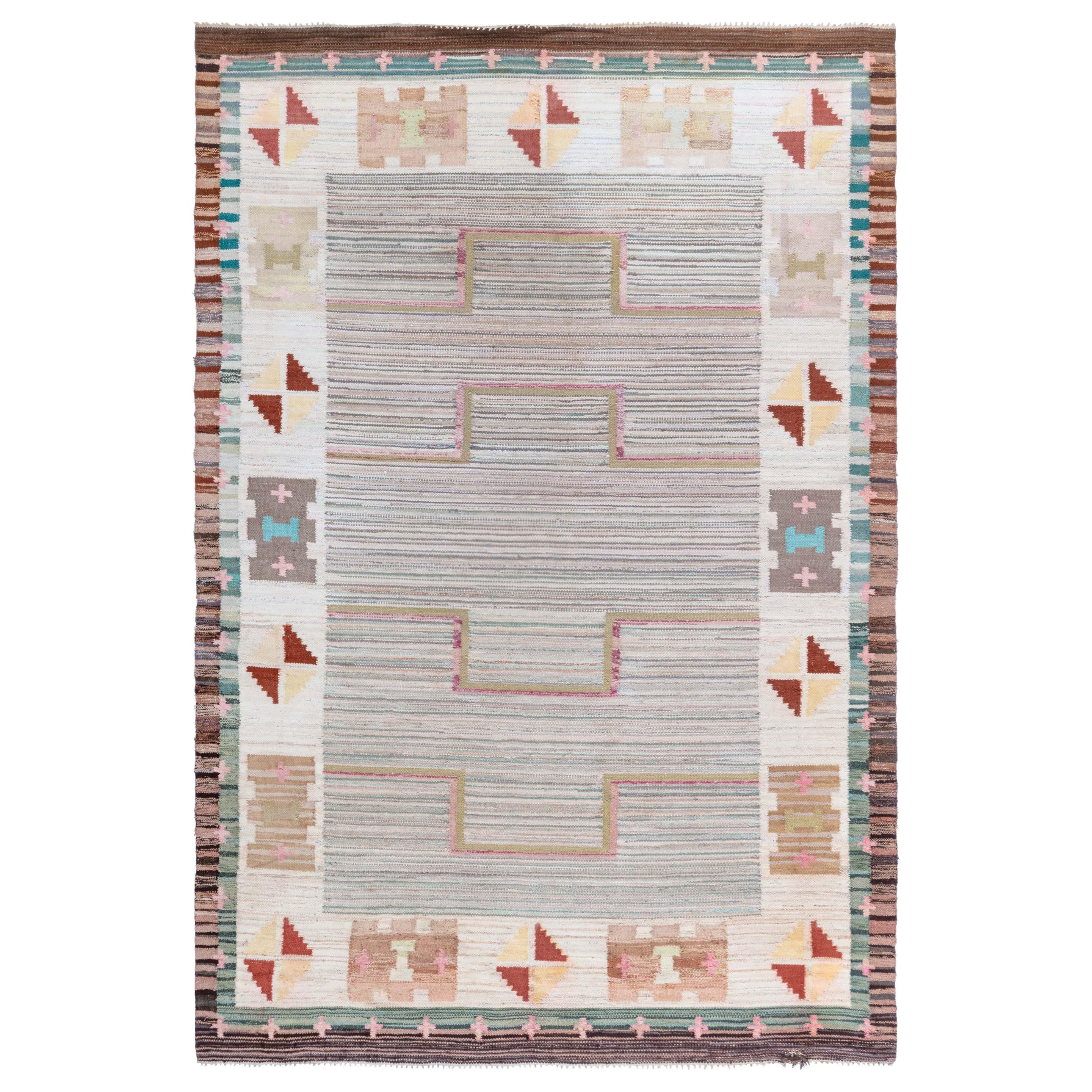 Tappeto vintage svedese Doris Leslie Blau