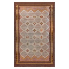 Doris Leslie Blauer schwedischer Vintage-Teppich