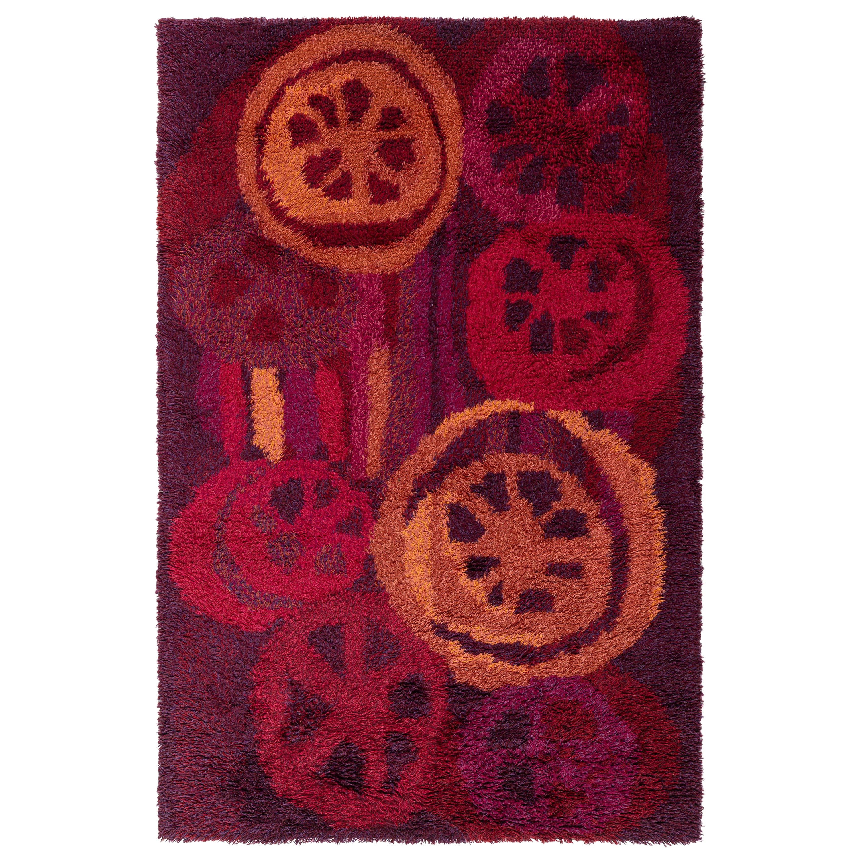 Doris Leslie Blau Vintage Swedish Rya Rug For Sale