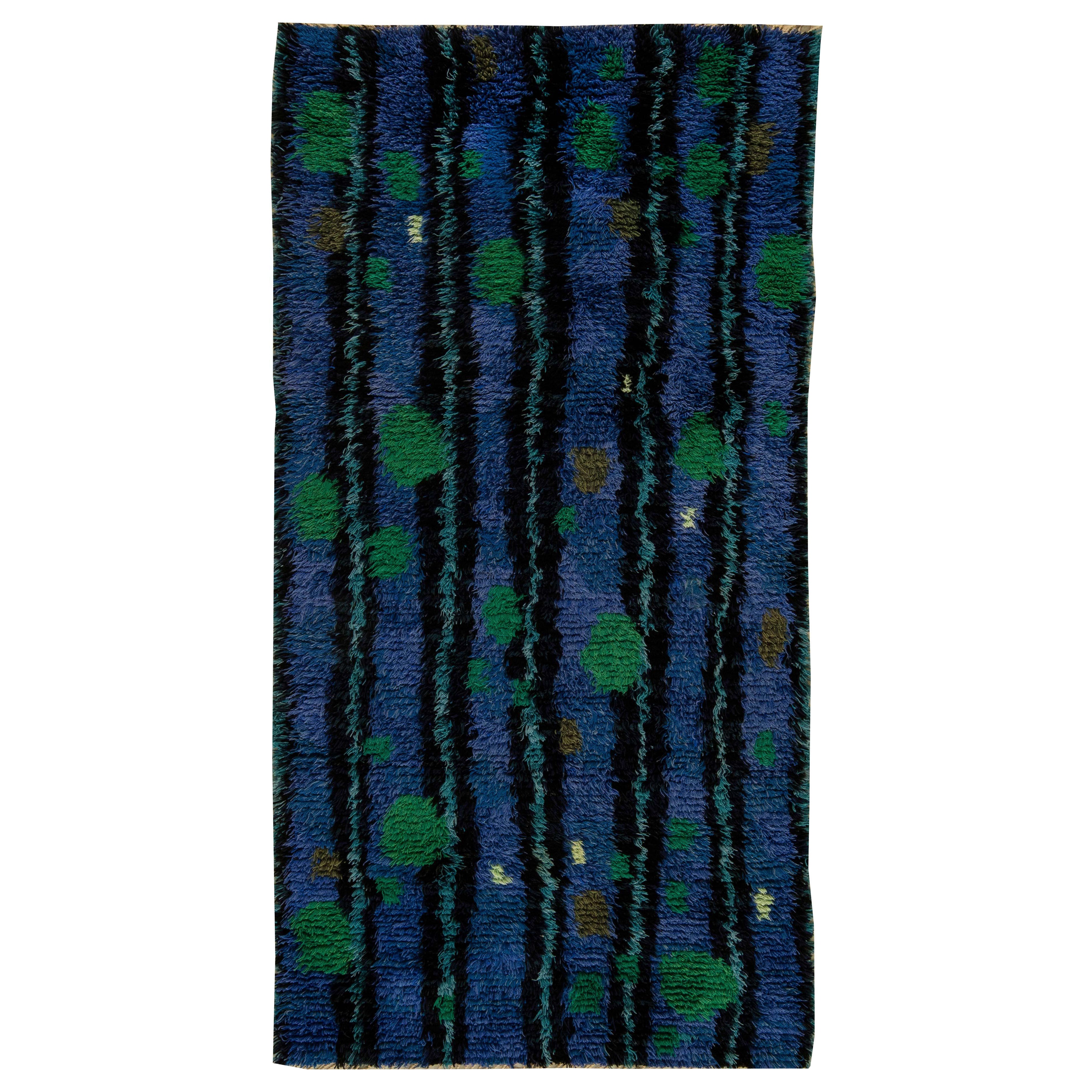 Tappeto Doris Leslie Blau Vintage Swedish Rya in Greene & Greene in vendita