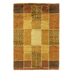 Doris Leslie Blau Vintage Swedish Rya Rug in Warm Autumnal Tones