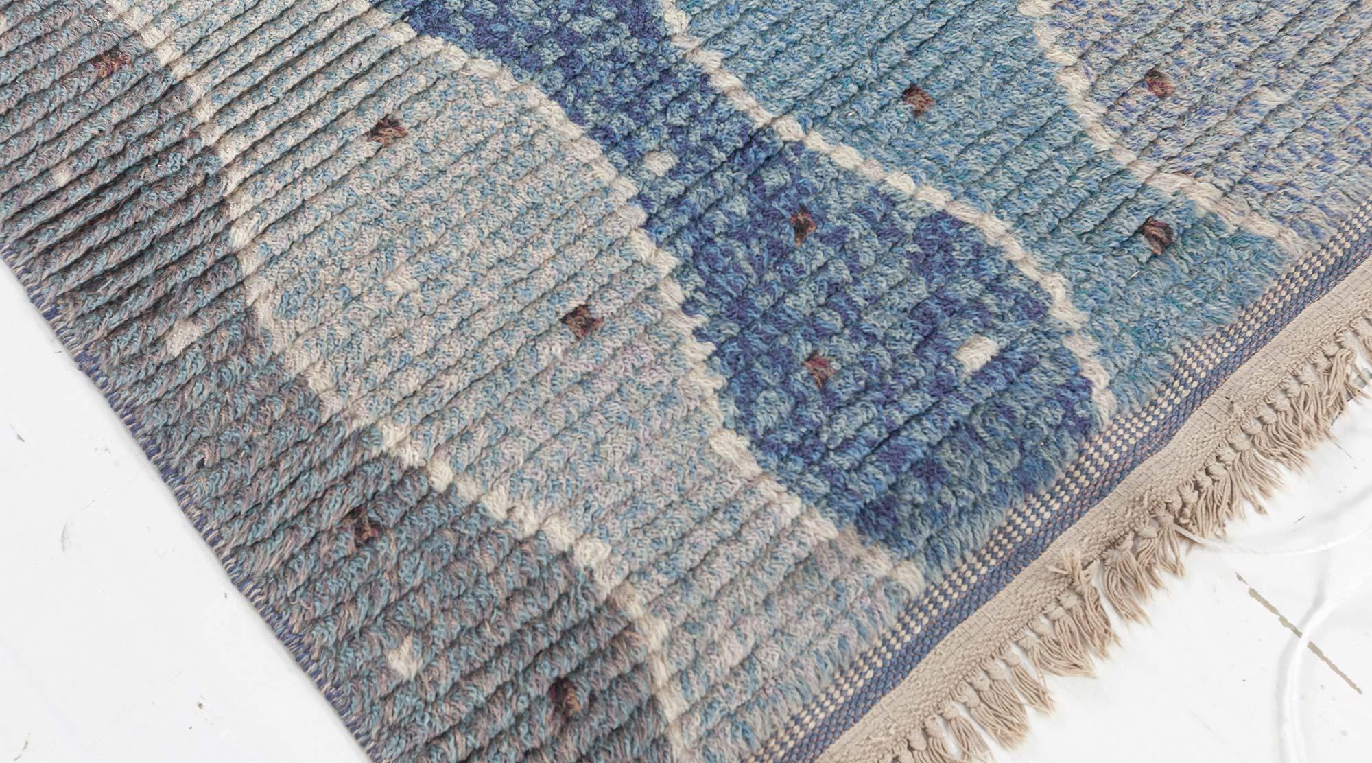 Noué à la main Tapis Rya suédois vintage Doris Leslie Blau en vente