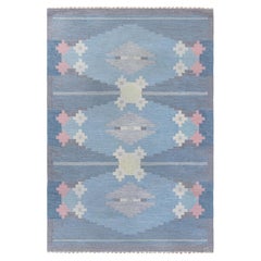 Doris Leslie Blau Vintage Swedish Slate Gray Flatweave Rug By Ingegerd Silow