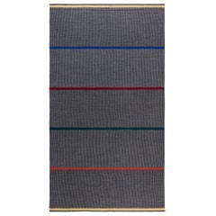 Doris Leslie Blau Vintage Swedish Striped Gray Rug by Lagerhem Ullberg
