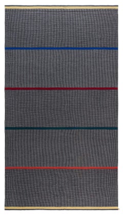 Doris Leslie Blau Vintage Swedish Striped Gray Rug by Lagerhem Ullberg