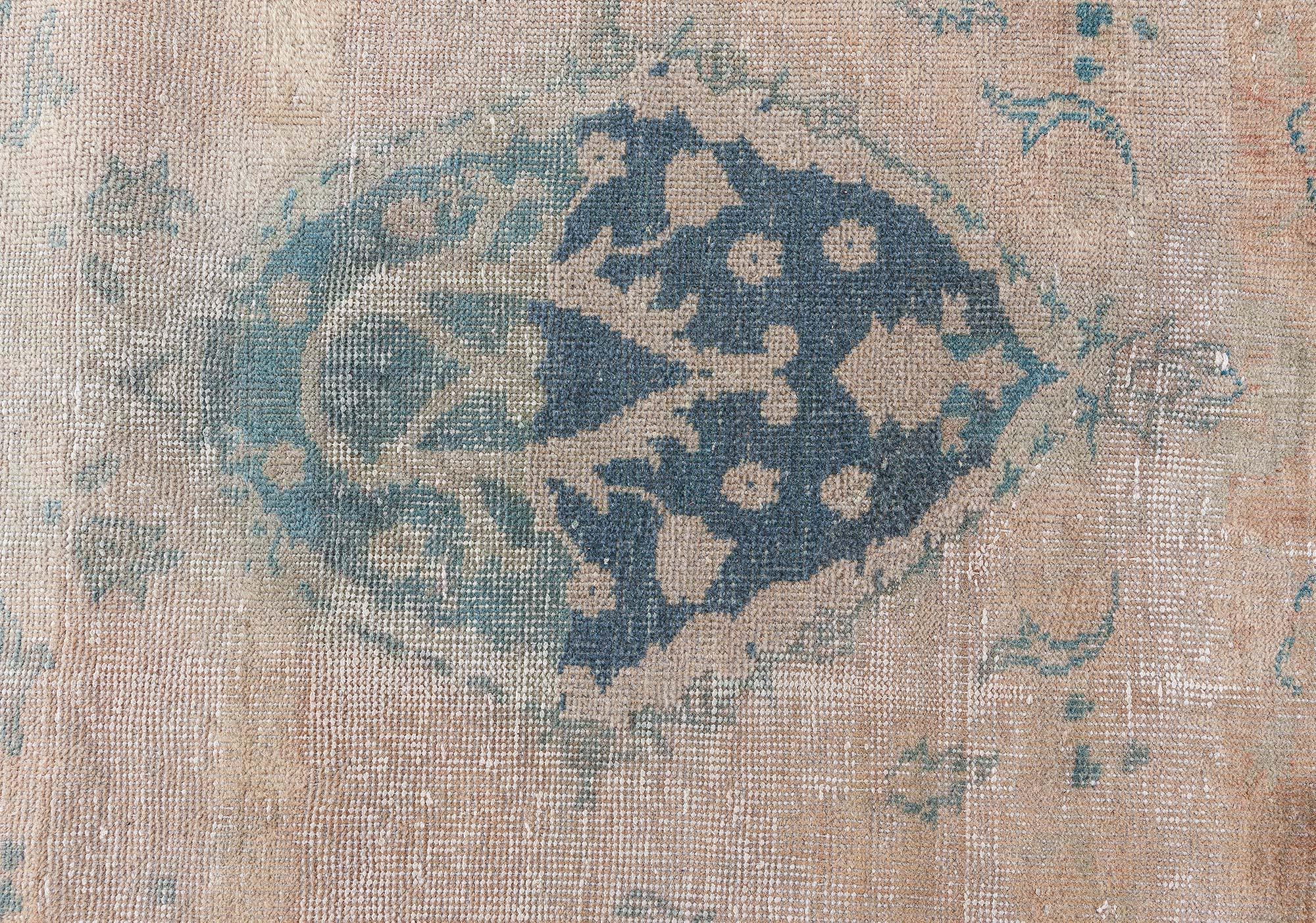Doris Leslie Blau Alfombra turca vintage de lana anudada a mano Borlou en venta 1