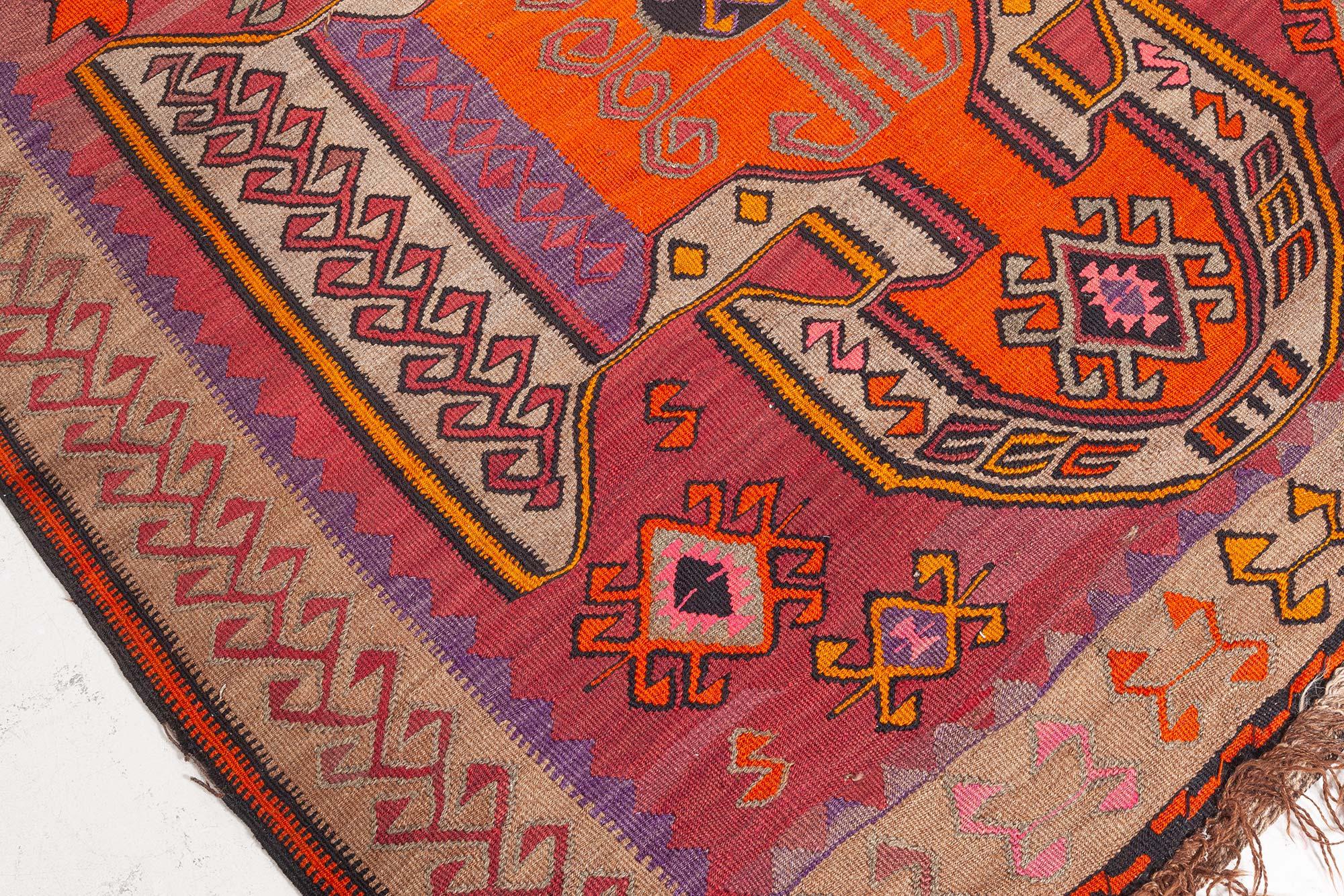 Turc Tapis Kilim turc vintage Doris Leslie Blau en vente