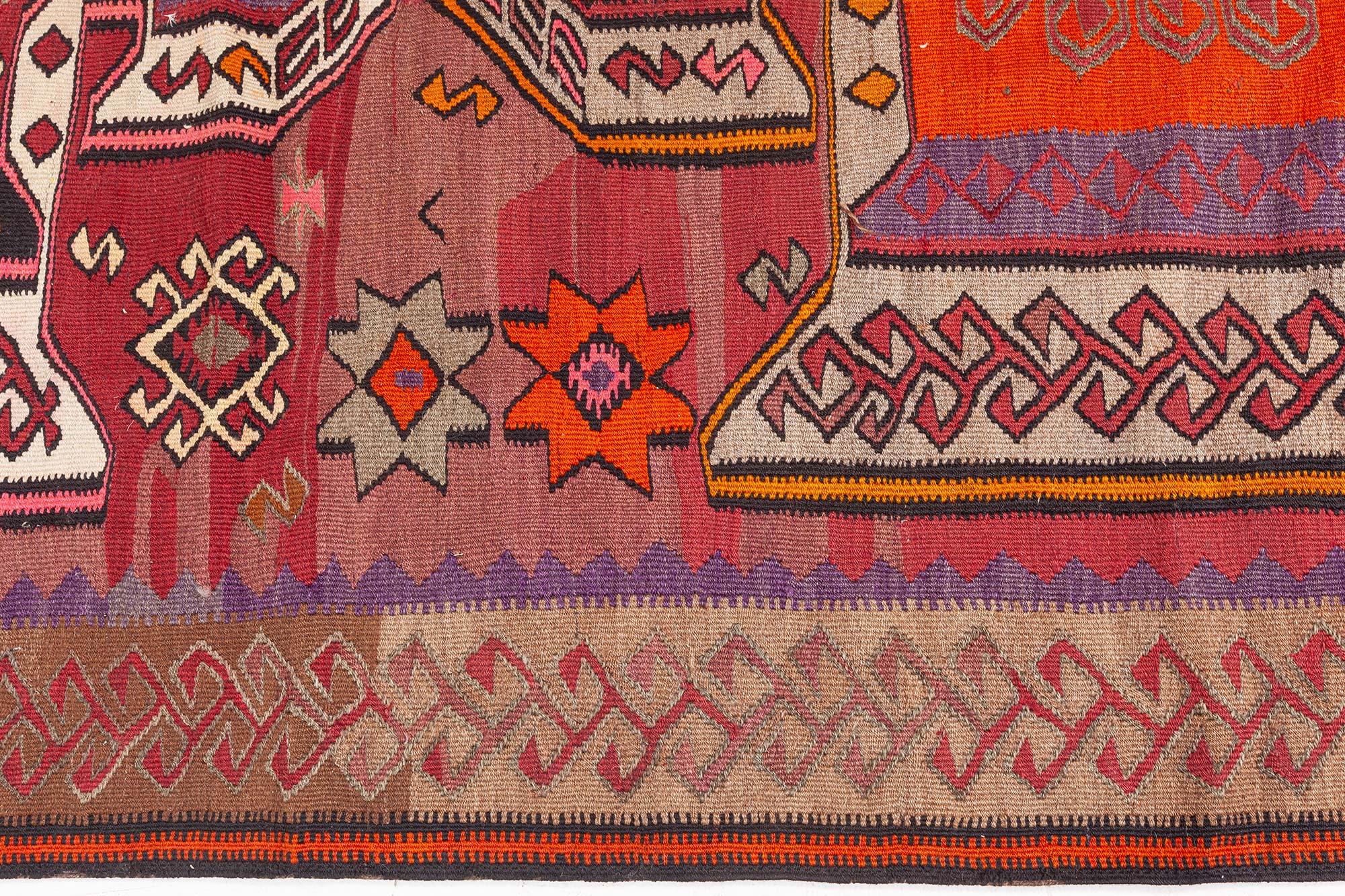 Laine Tapis Kilim turc vintage Doris Leslie Blau en vente
