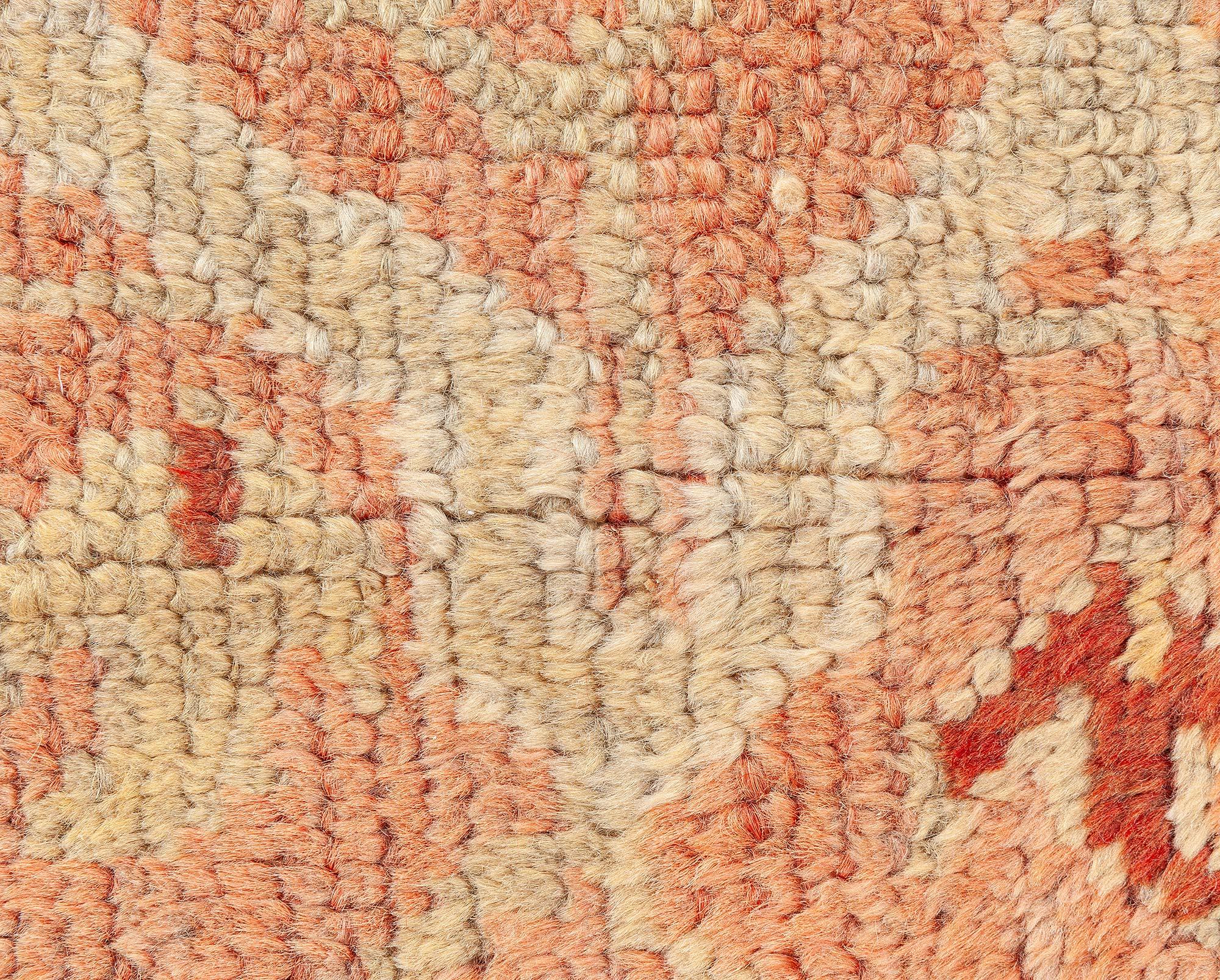 Hand-Woven Doris Leslie Blau Antique Turkish Oushak Rug For Sale