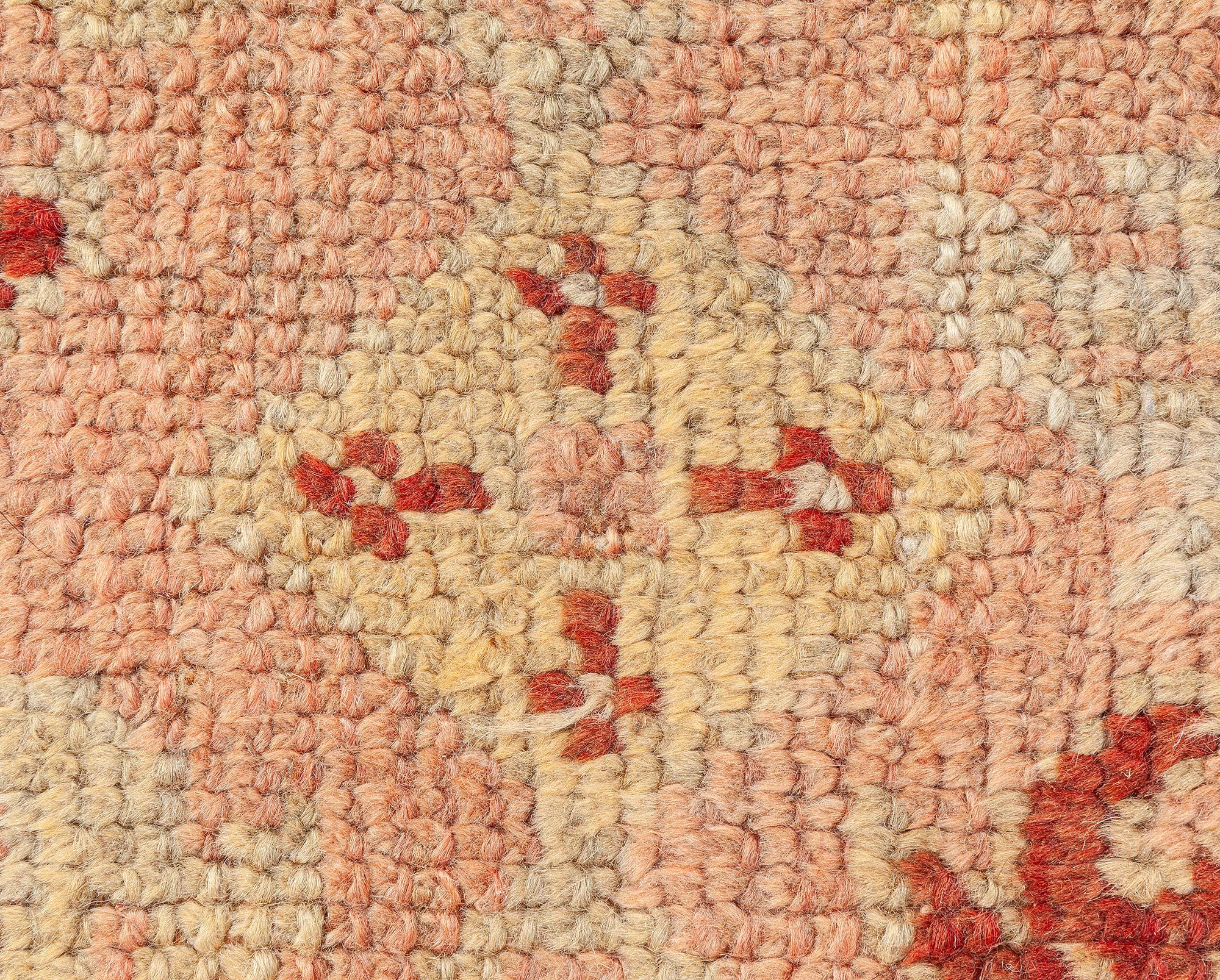 Doris Leslie Blau Antique Turkish Oushak Rug In Good Condition For Sale In New York, NY