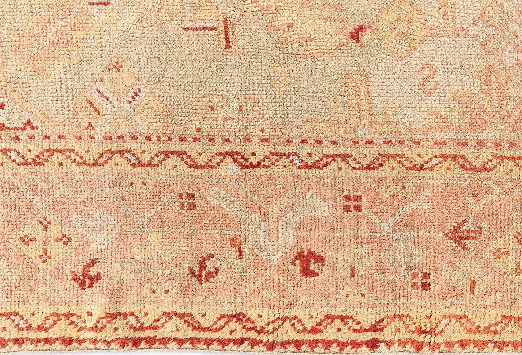 Doris Leslie Blau Antique Turkish Oushak Rug For Sale 1
