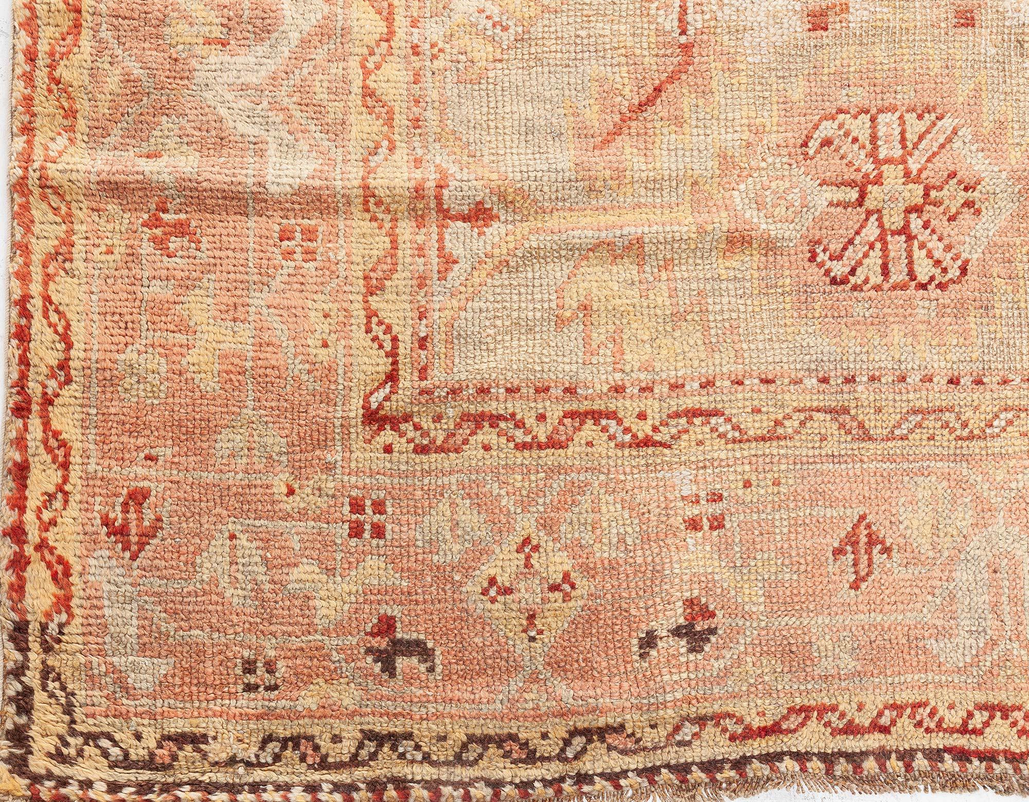Doris Leslie Blau Antique Turkish Oushak Rug For Sale 2