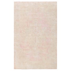 Doris Leslie Blau Vintage Turkish Oushak Rug in Soft Blush and Ivory Tones