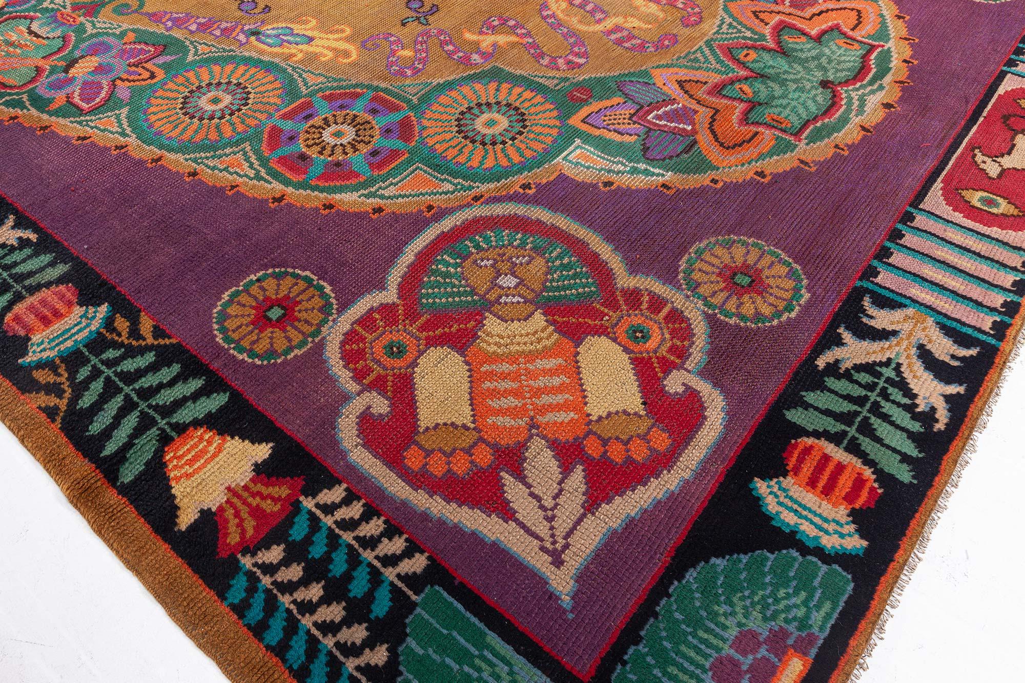 Doris Leslie Blau Vintage Wiener Jugendstil-Teppich im Zustand „Gut“ im Angebot in New York, NY
