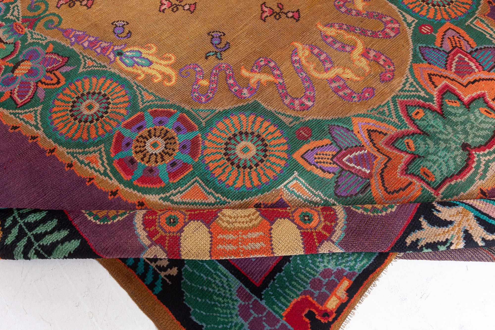 Tappeto Doris Leslie Blau Vintage Art Nouveau In condizioni buone in vendita a New York, NY